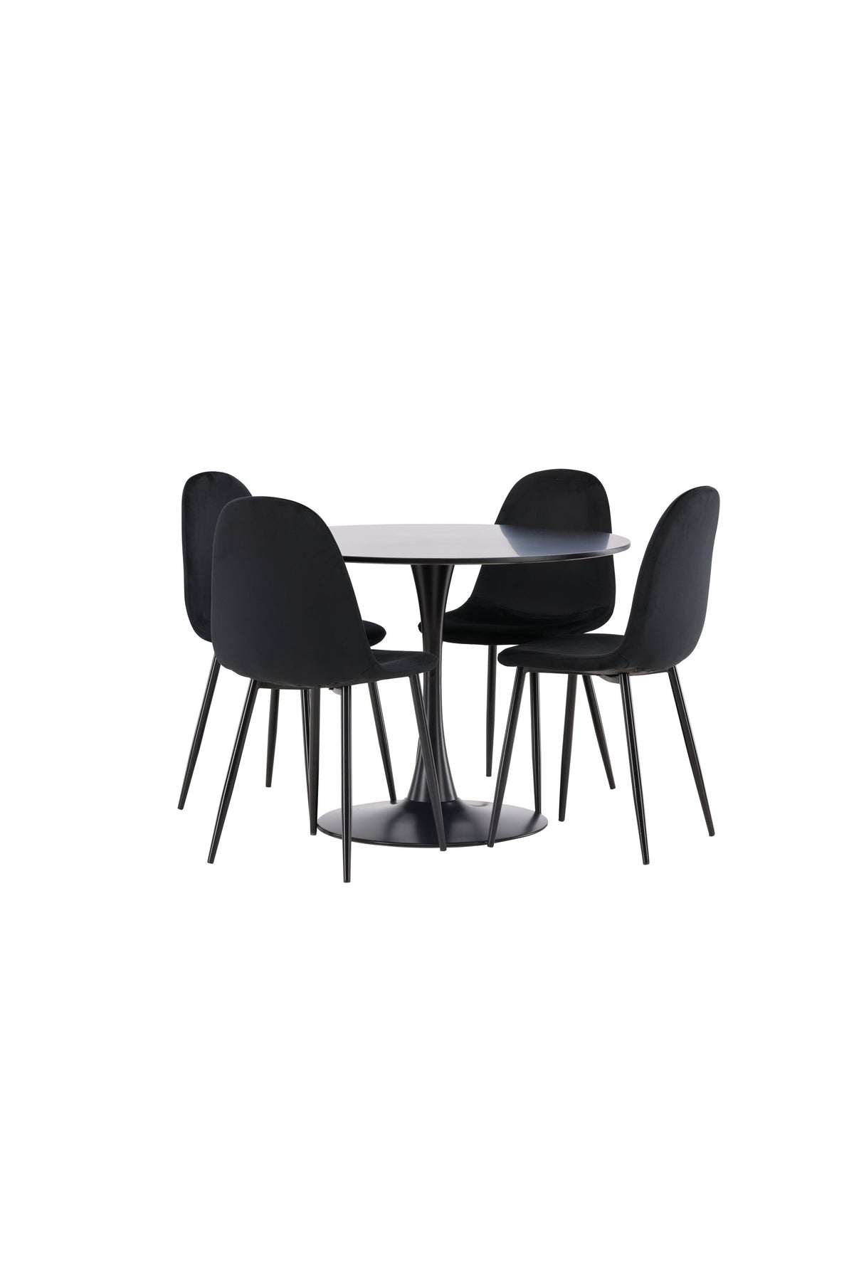 Glade Matbord med Polar Stolarna – Bord: ⌀100 Stol: 53,3x88x42,5