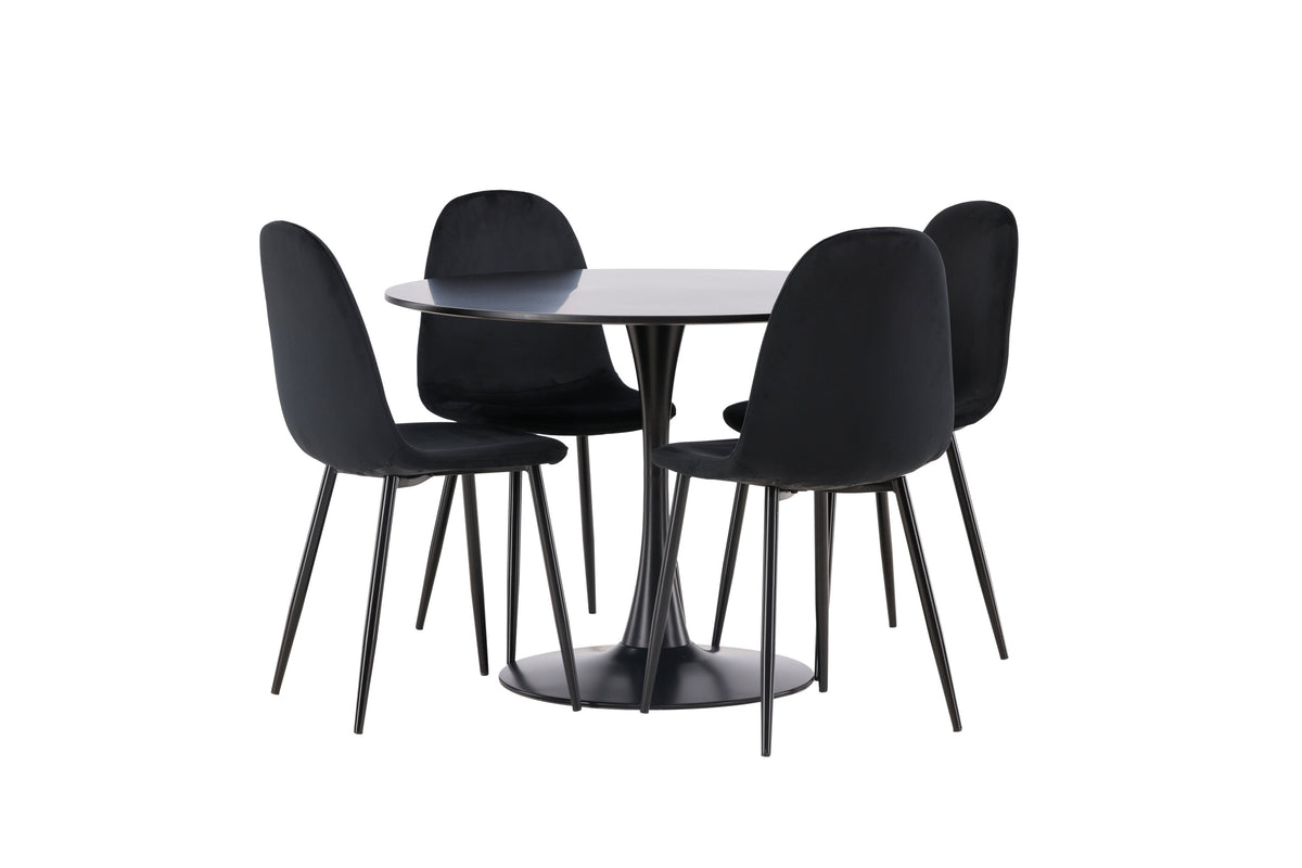 Glade Matbord med Polar Stolarna – Bord: ⌀100 Stol: 53,3x88x42,5