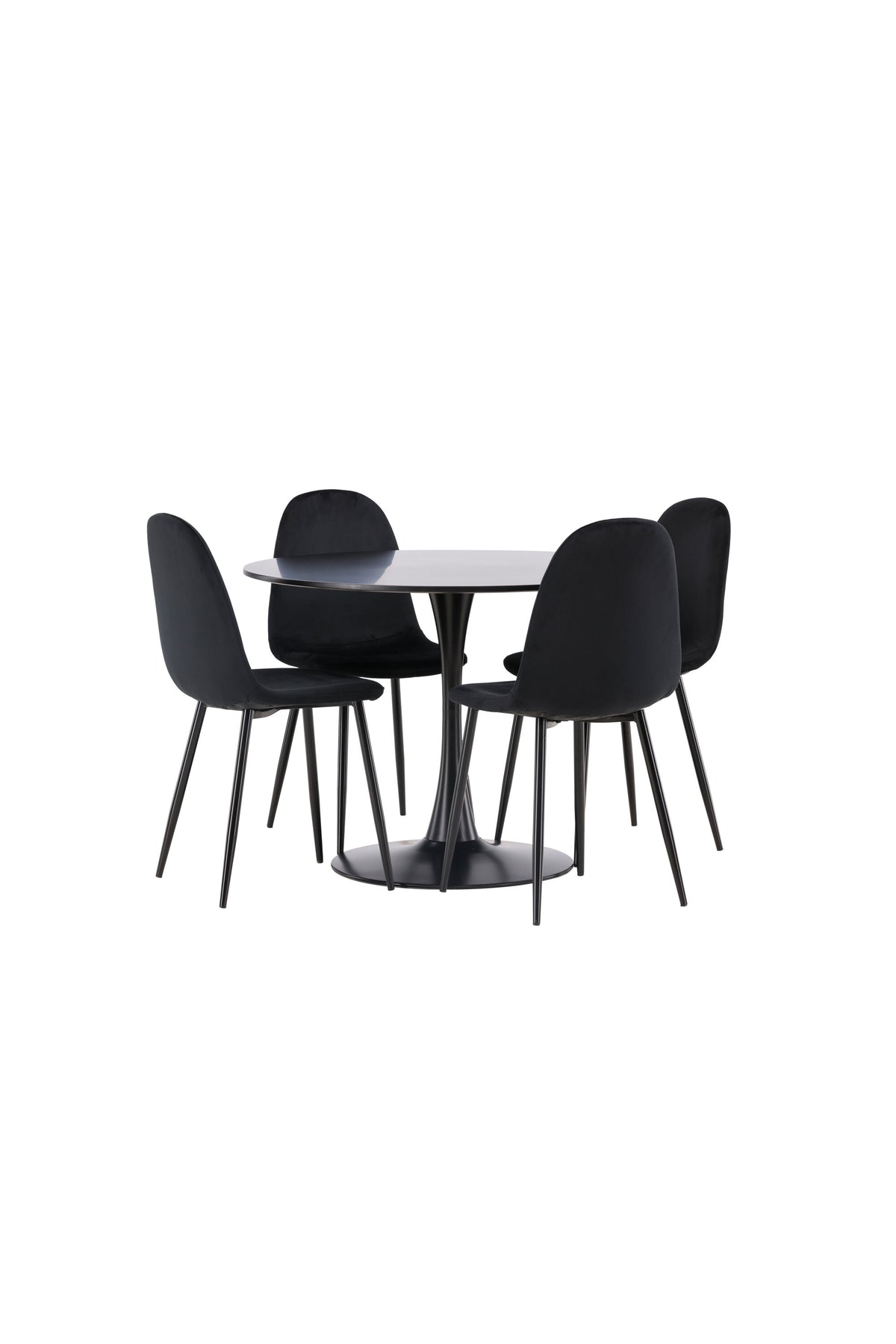 Glade Matbord med Polar Stolarna – Bord: ⌀100 Stol: 53,3x88x42,5