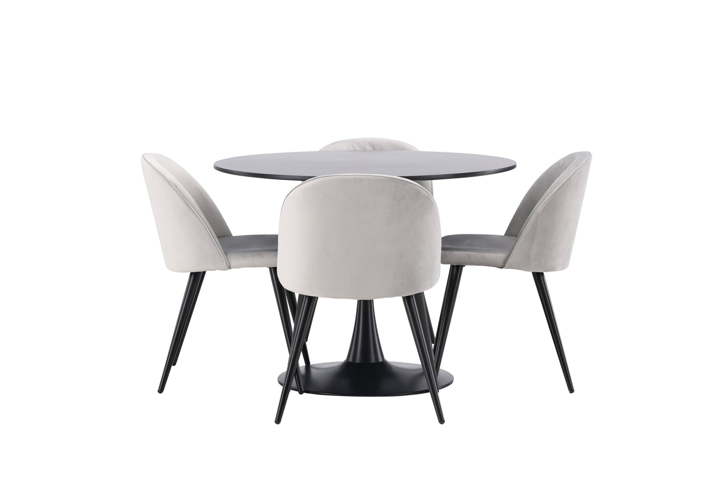 Glade Matbord med Velvet Stolarna Matgrupp