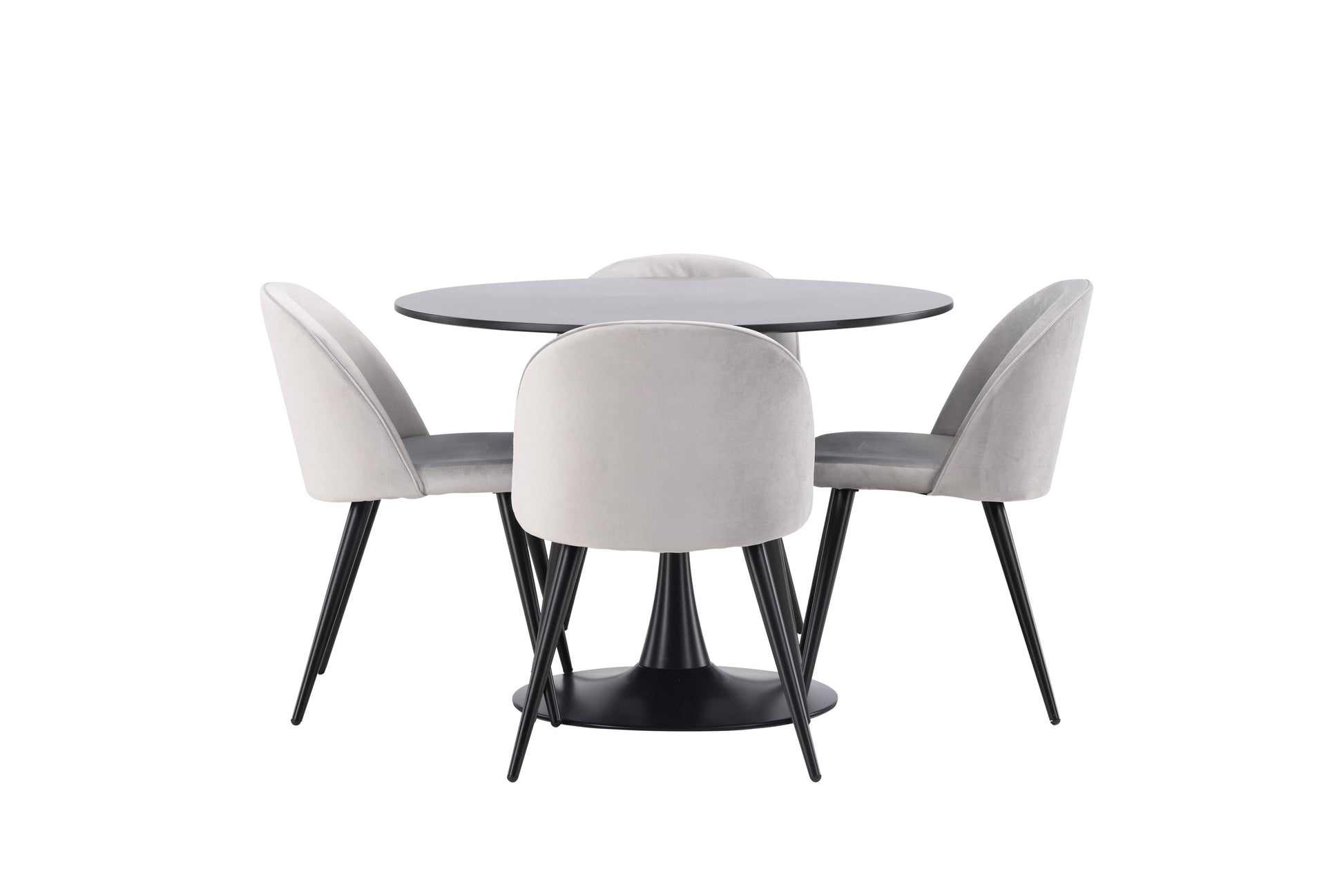 Glade Matbord med Velvet Stolarna Matgrupp
