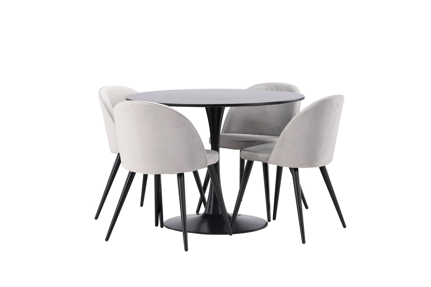 Glade Matbord med Velvet Stolarna Matgrupp