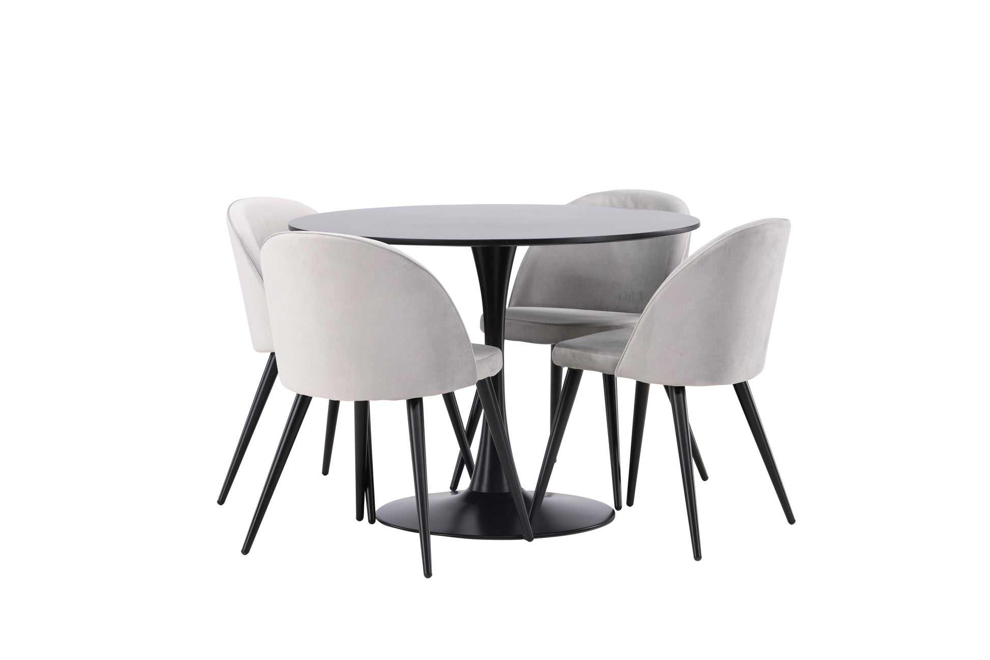 Glade Matbord med Velvet Stolarna Matgrupp