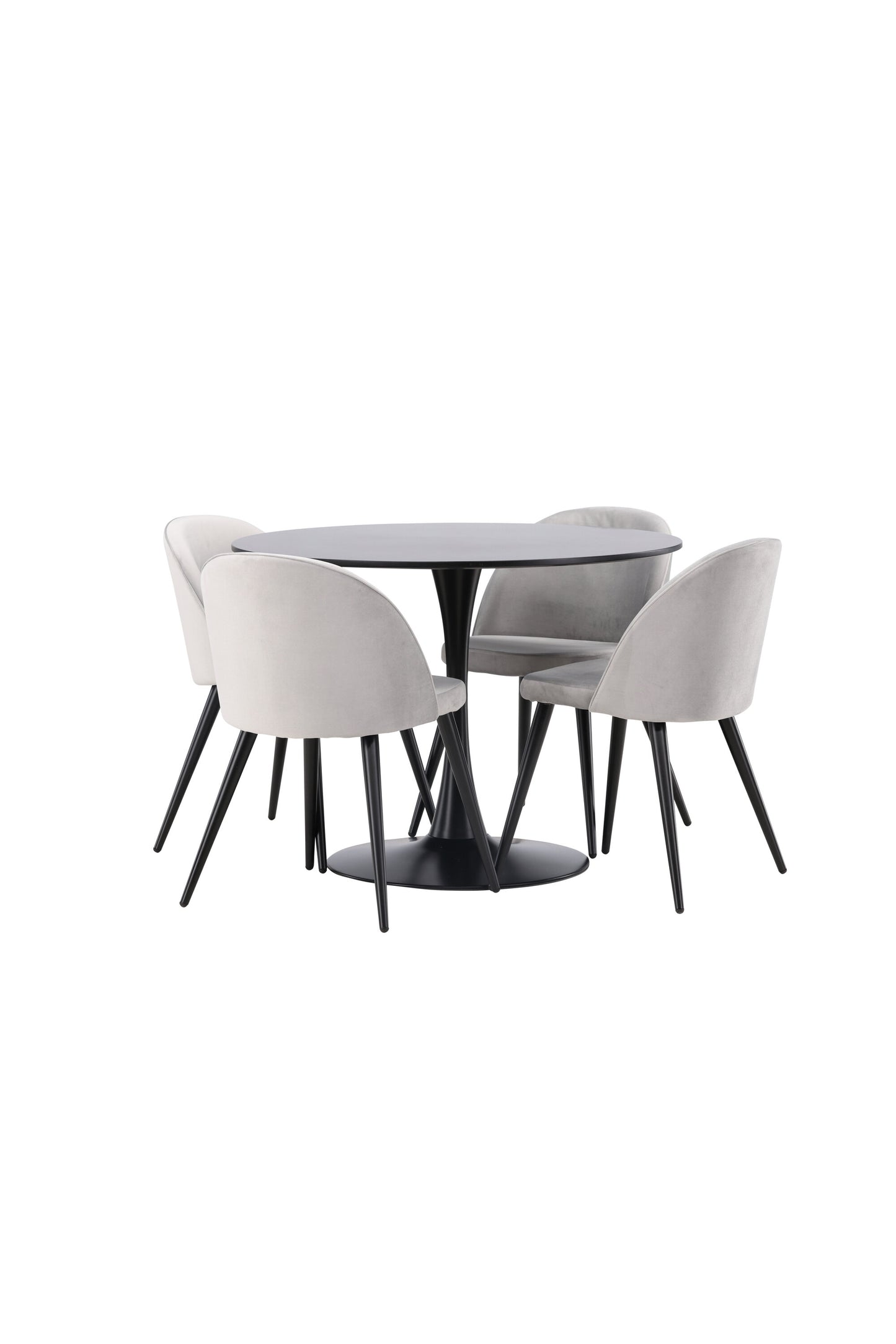 Glade Matbord med Velvet Stolarna Matgrupp