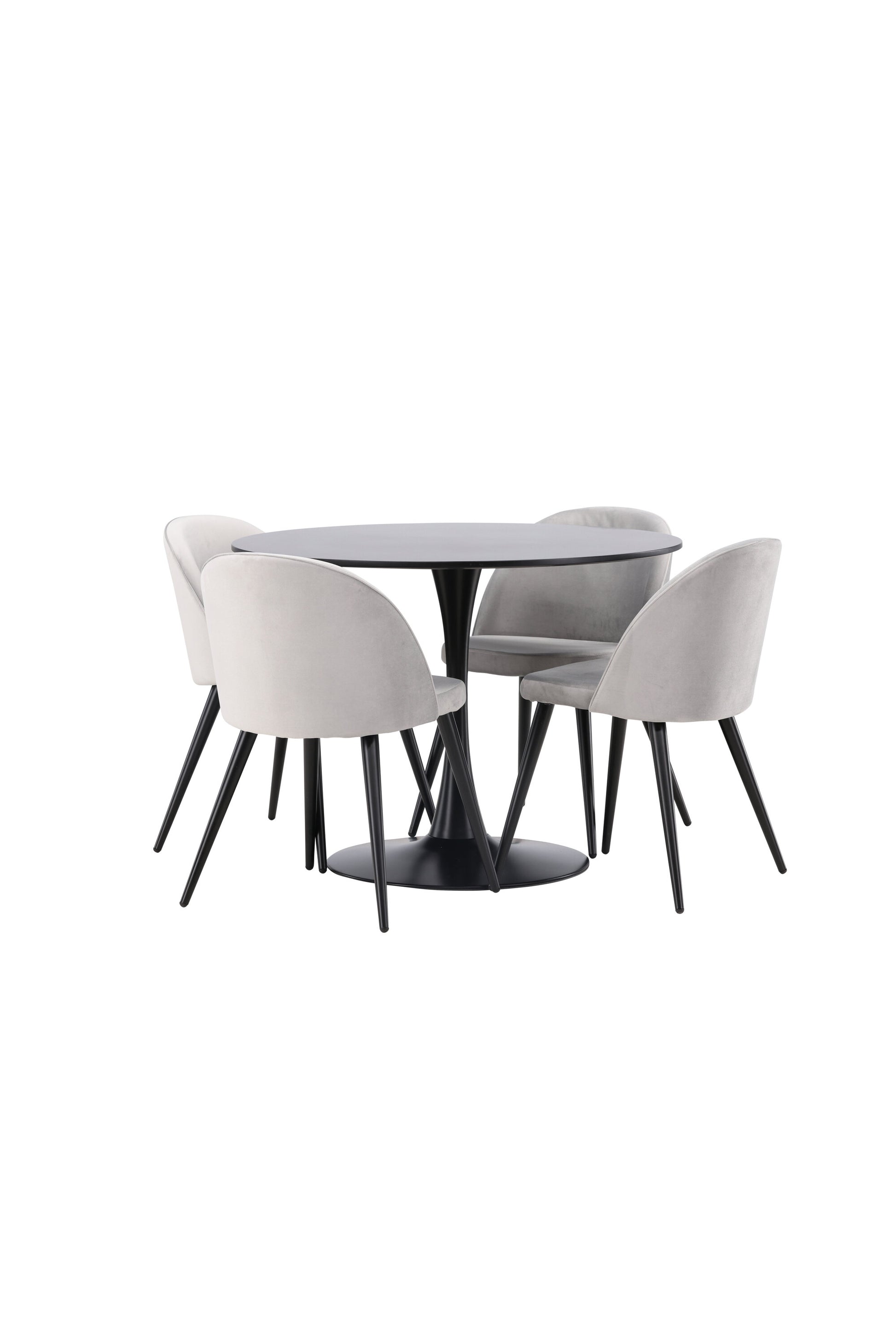Glade Matbord med Velvet Stolarna Matgrupp