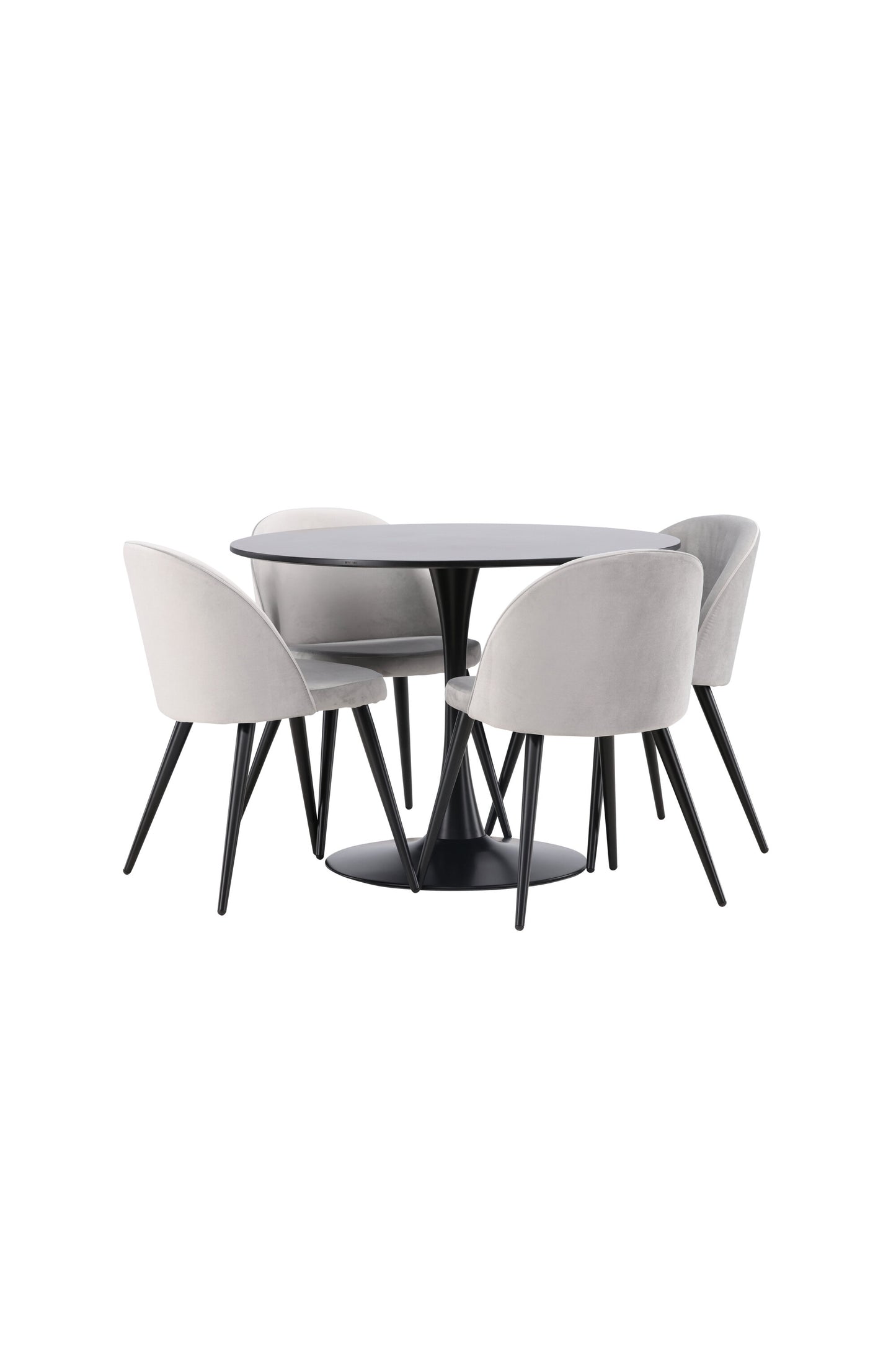 Glade Matbord med Velvet Stolarna Matgrupp
