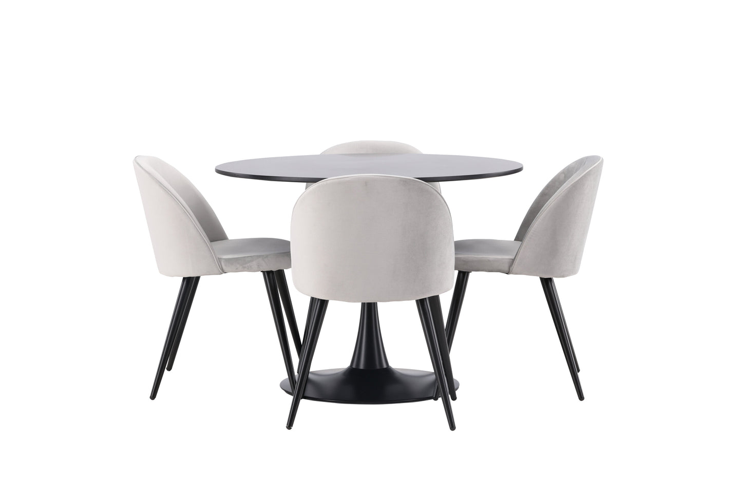 Glade Matbord med Velvet Stolarna Matgrupp