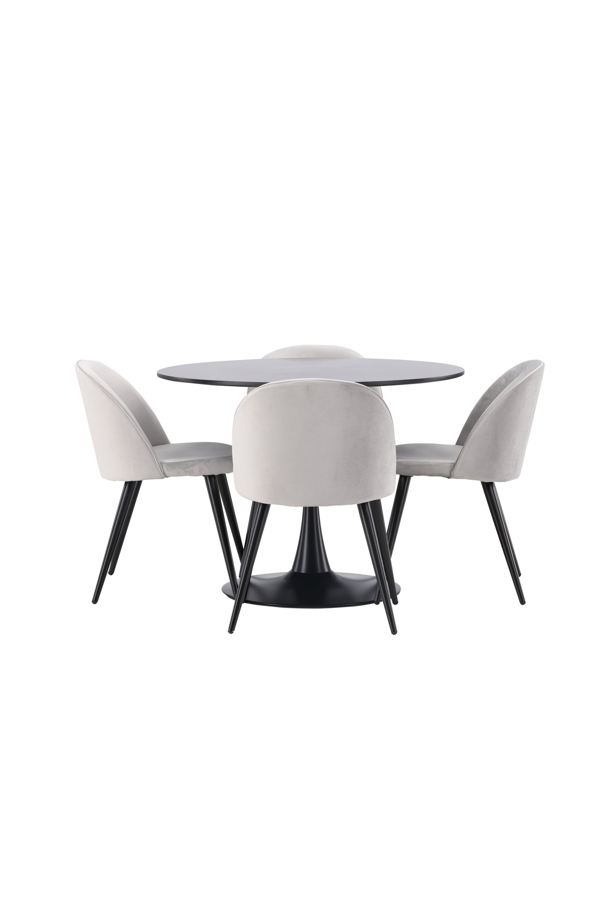 Glade Matbord med Velvet Stolarna Matgrupp