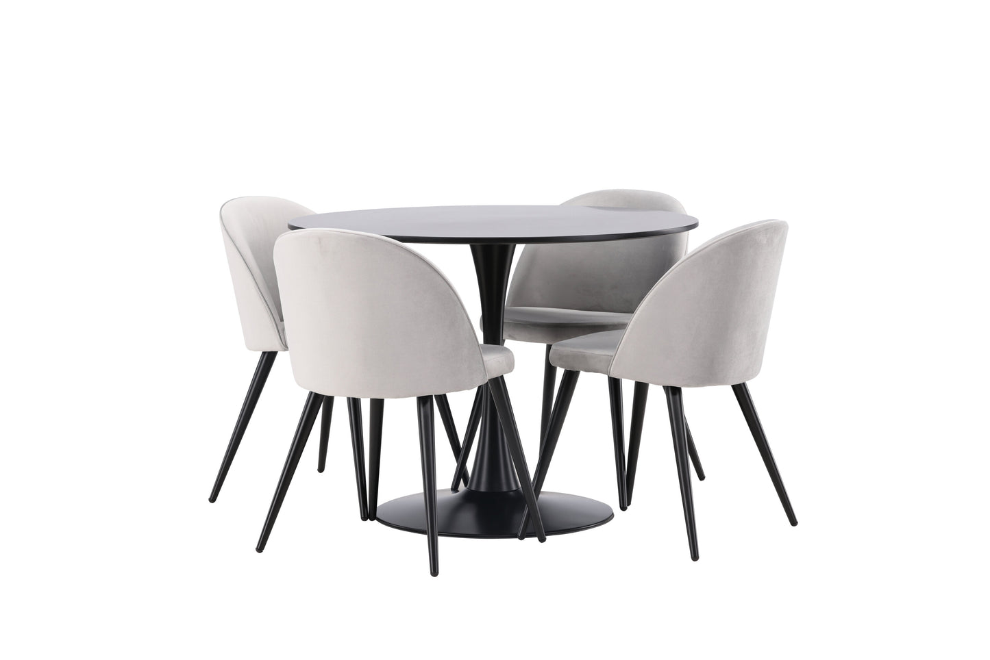 Glade Matbord med Velvet Stolarna Matgrupp