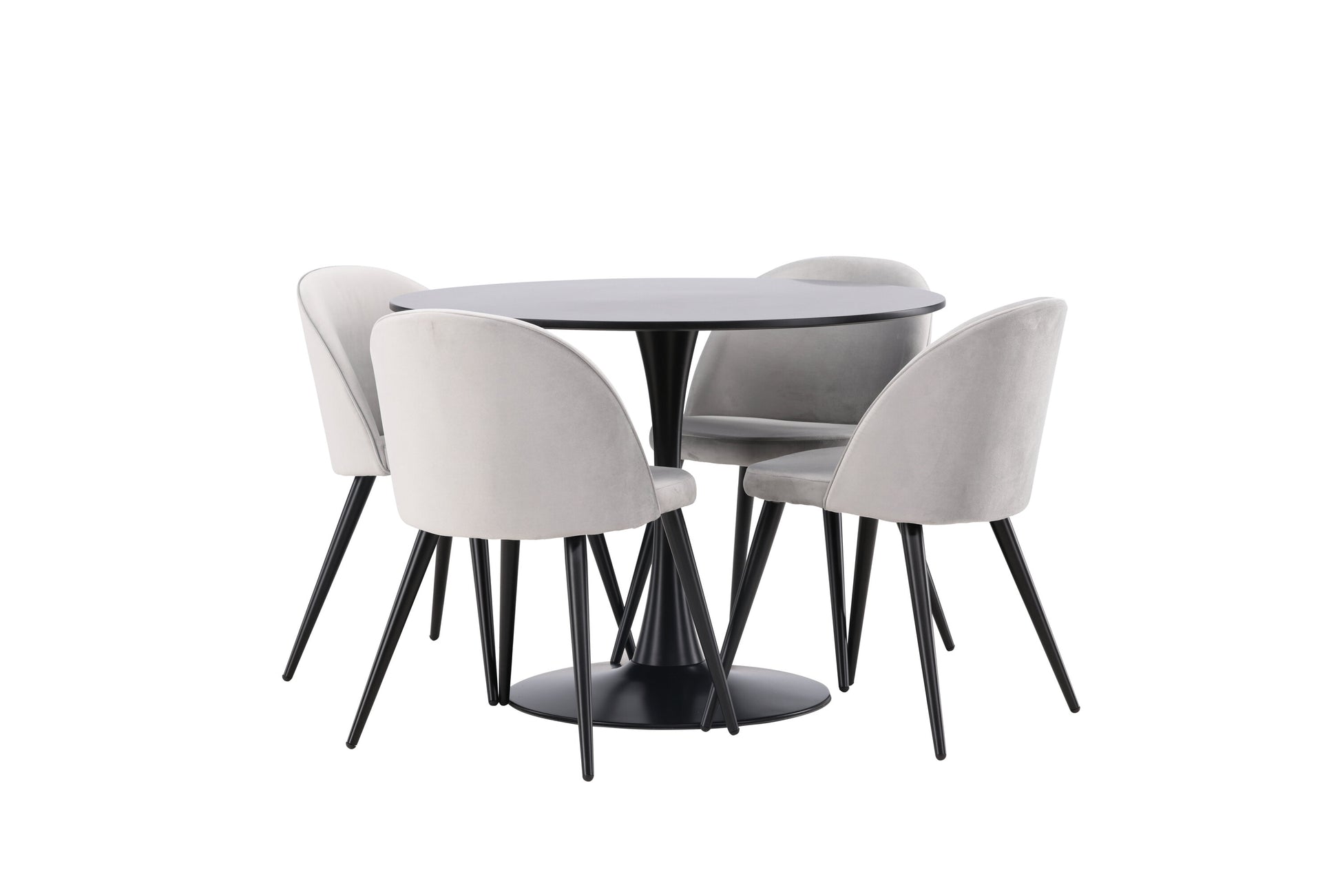 Glade Matbord med Velvet Stolarna Matgrupp