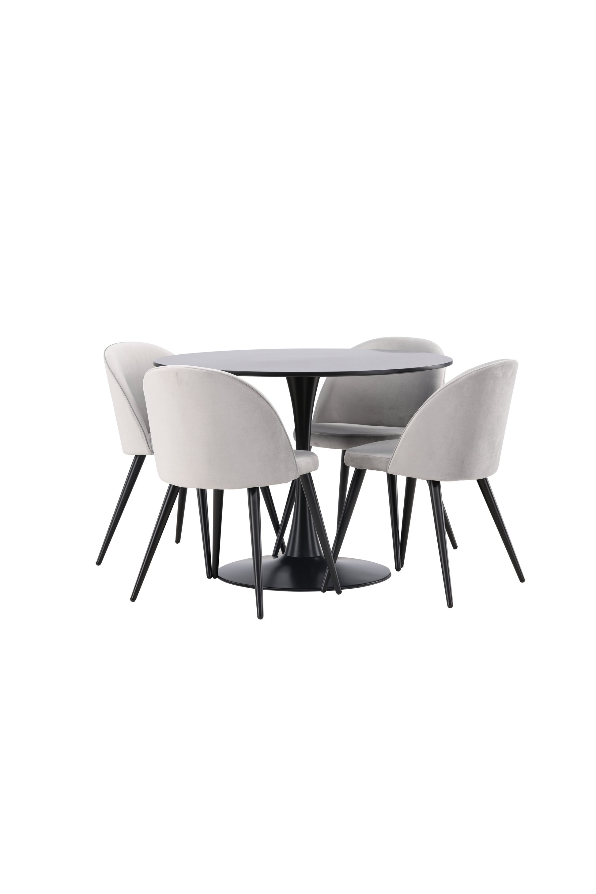 Glade Matbord med Velvet Stolarna Matgrupp