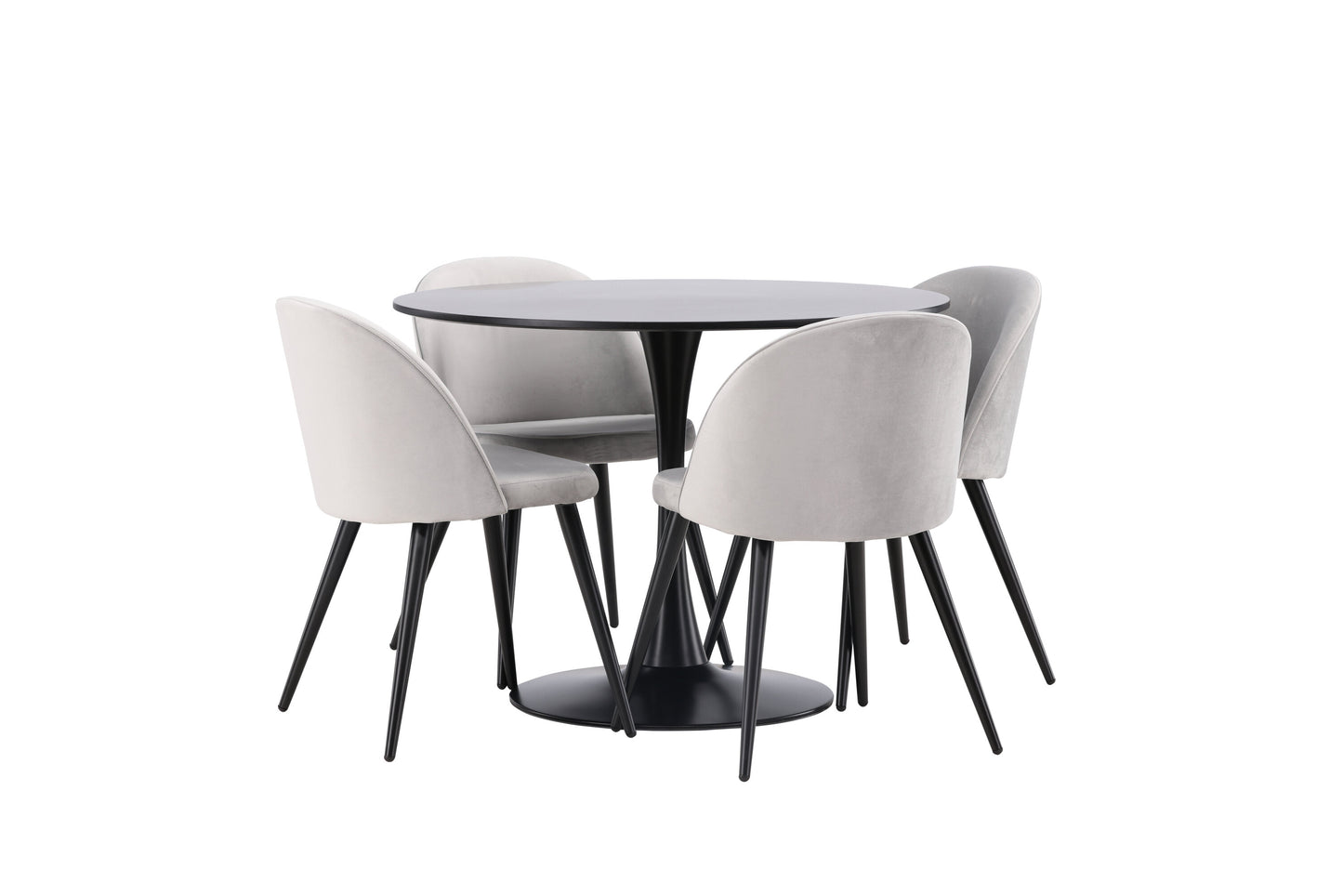Glade Matbord med Velvet Stolarna Matgrupp