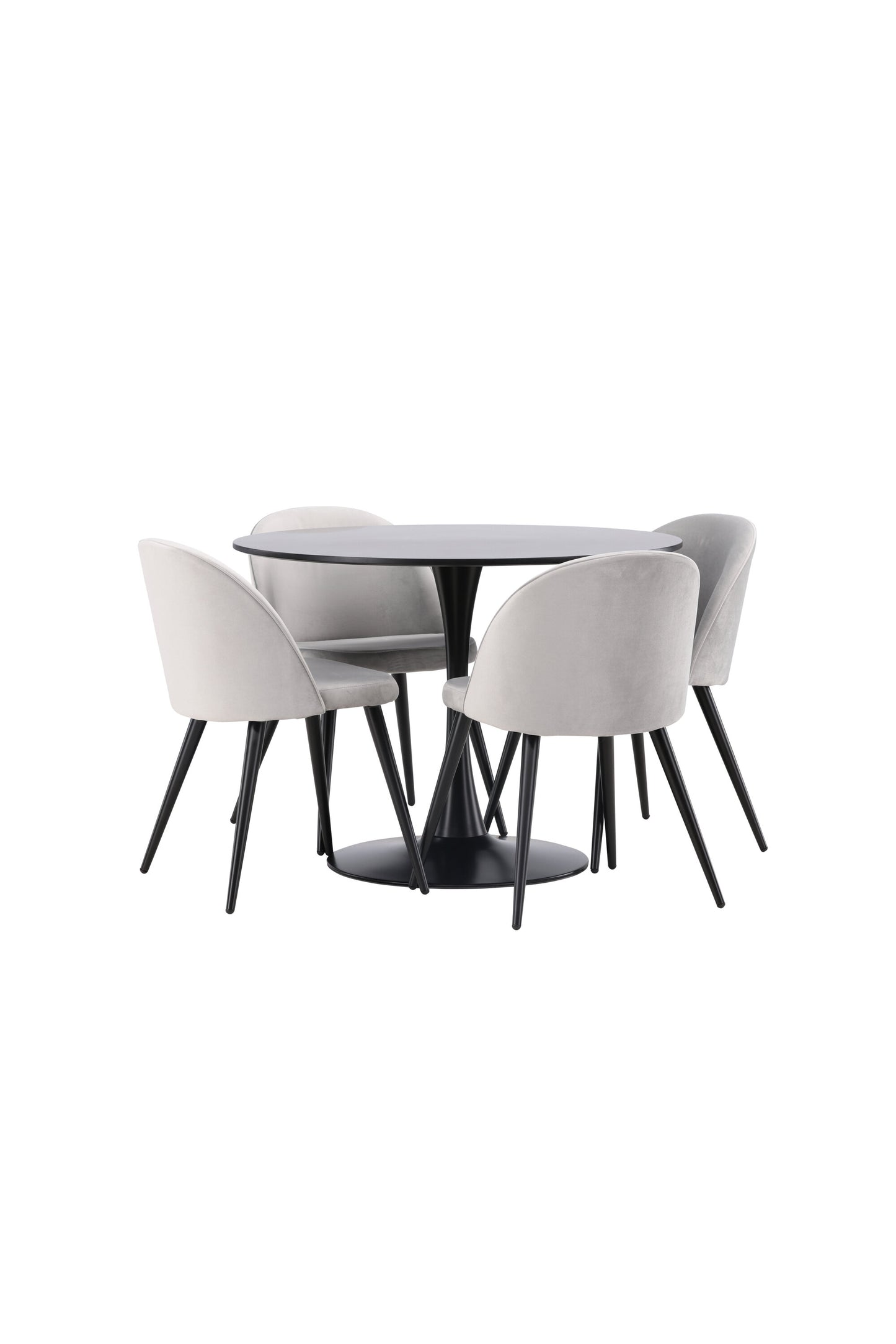 Glade Matbord med Velvet Stolarna Matgrupp