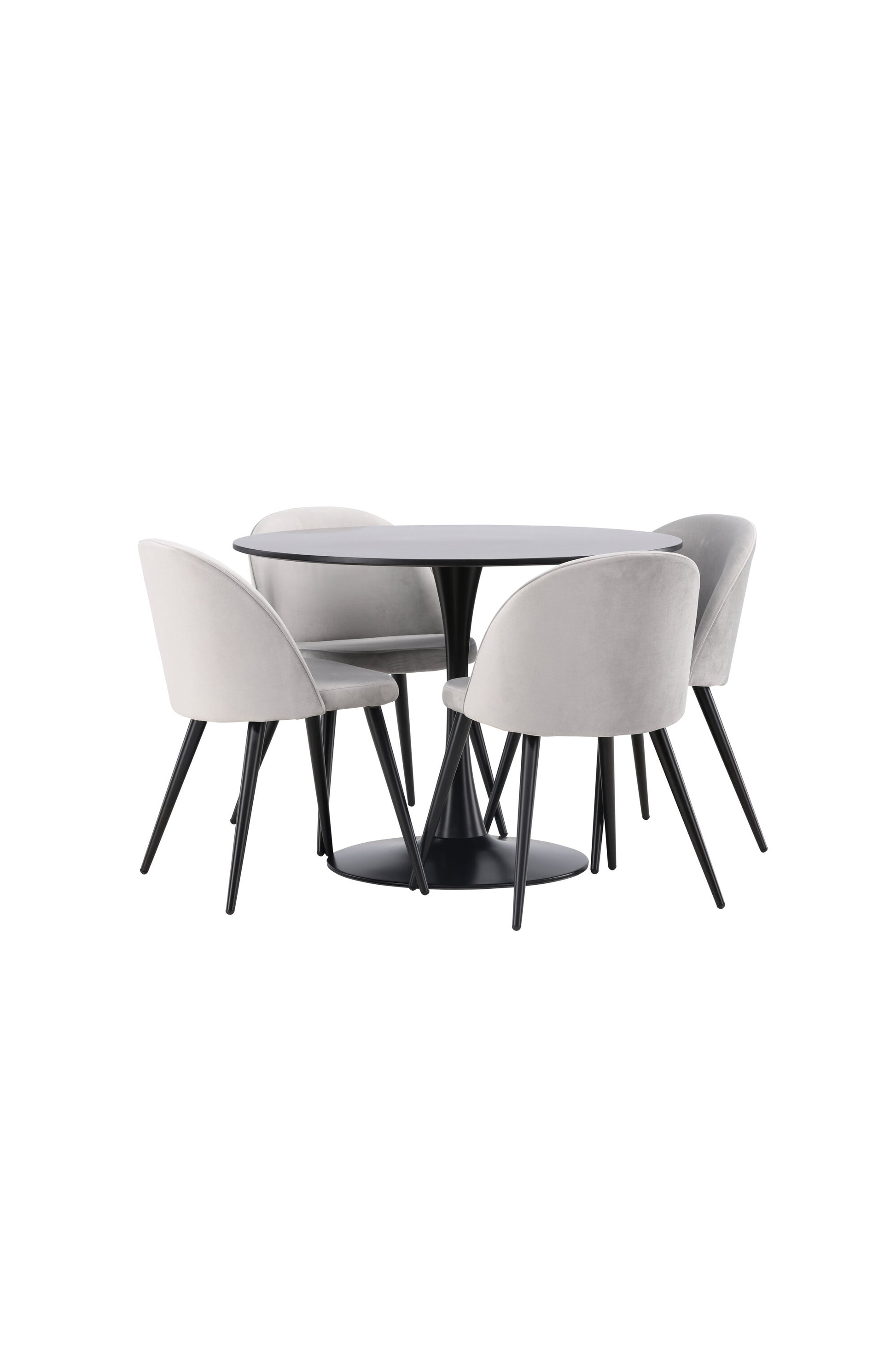 Glade Matbord med Velvet Stolarna Matgrupp