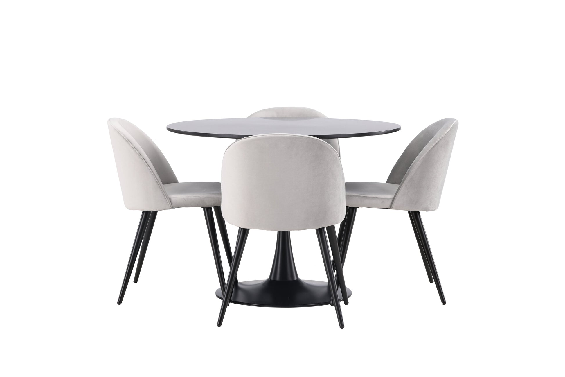 Glade Matbord med Velvet Stolarna Matgrupp