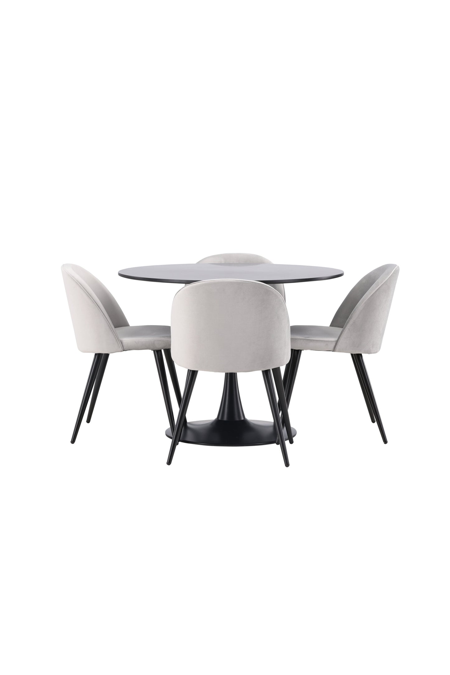 Glade Matbord med Velvet Stolarna Matgrupp