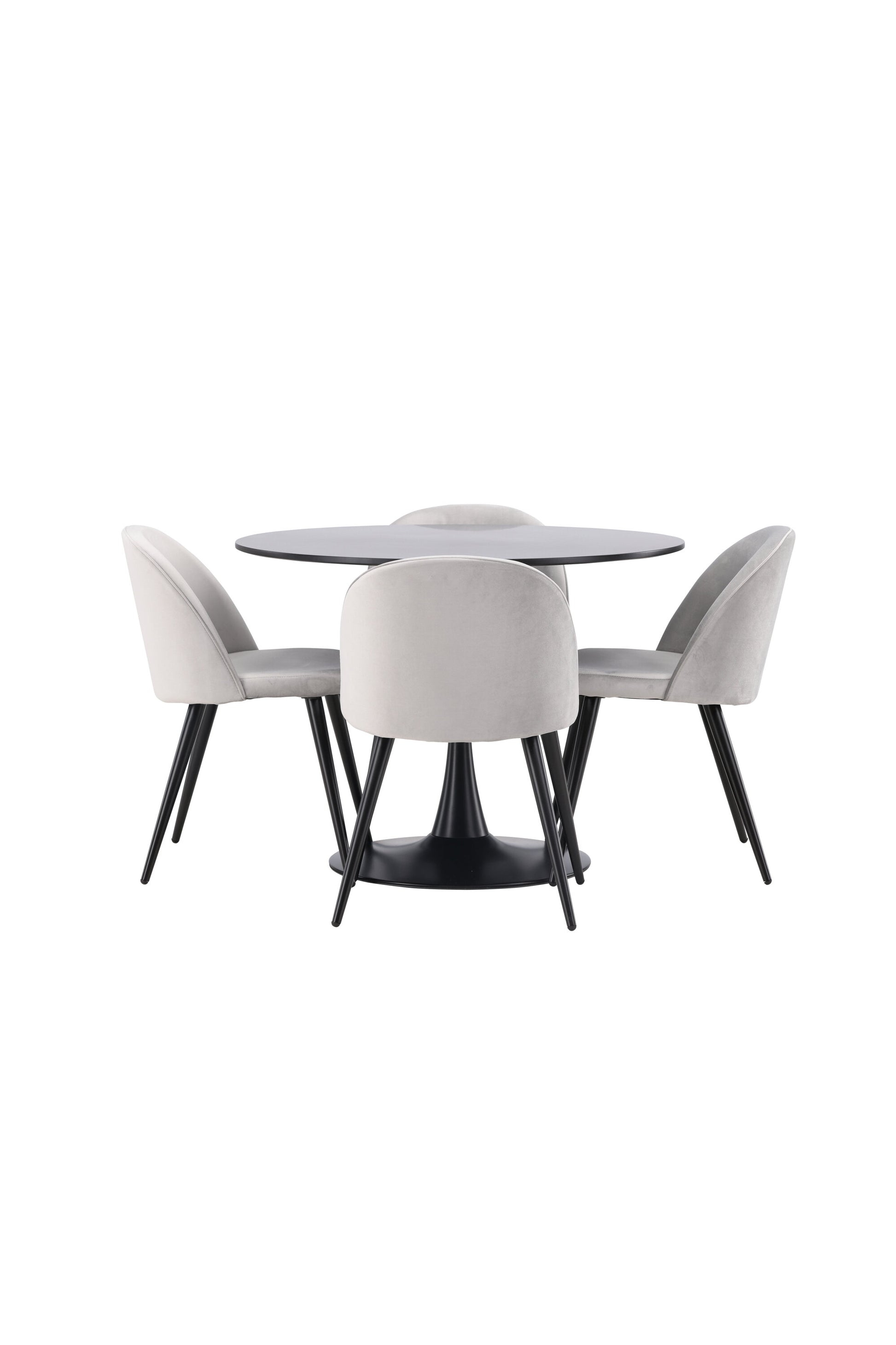 Glade Matbord med Velvet Stolarna Matgrupp