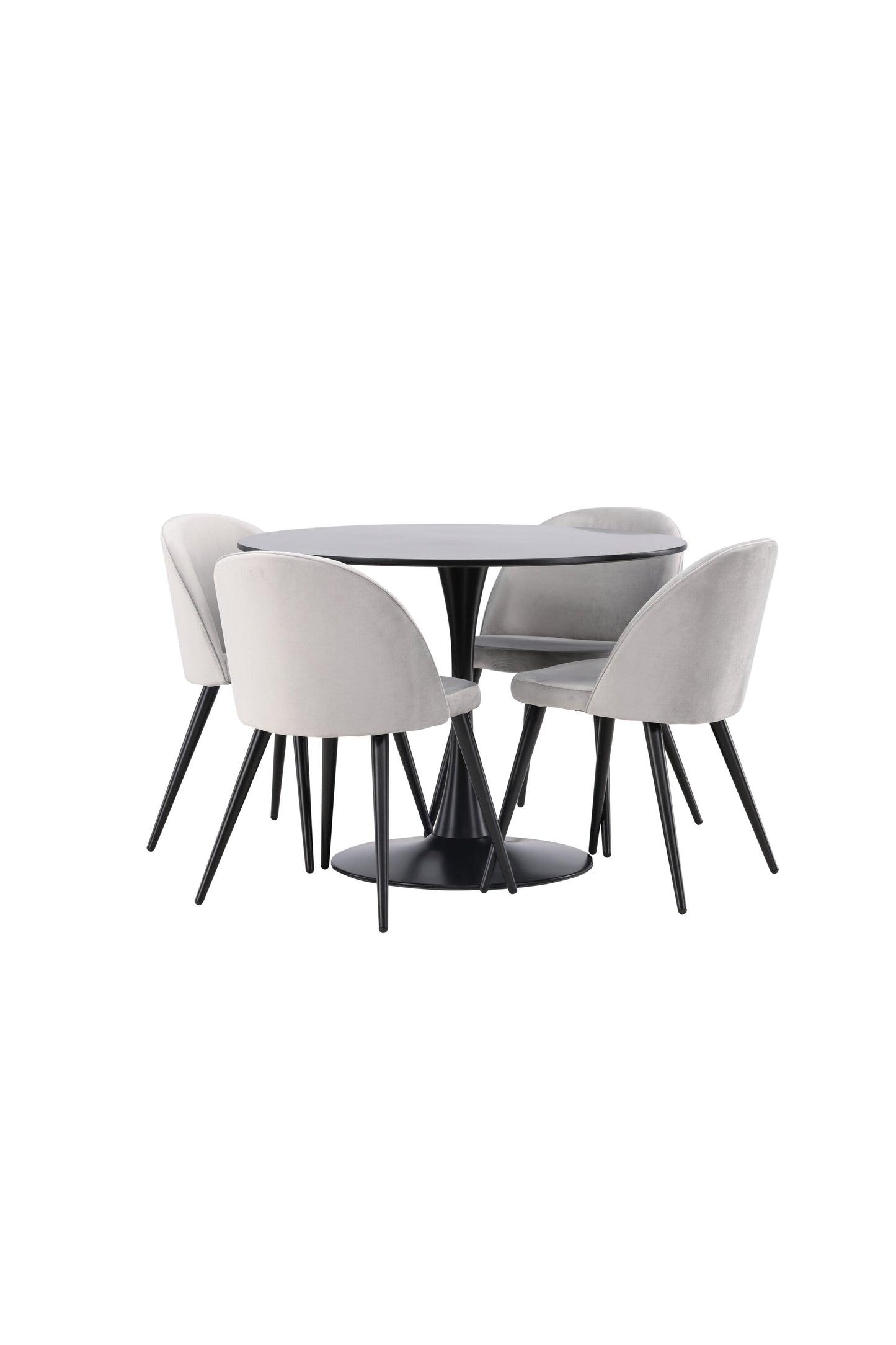 Glade Matbord med Velvet Stolarna Matgrupp
