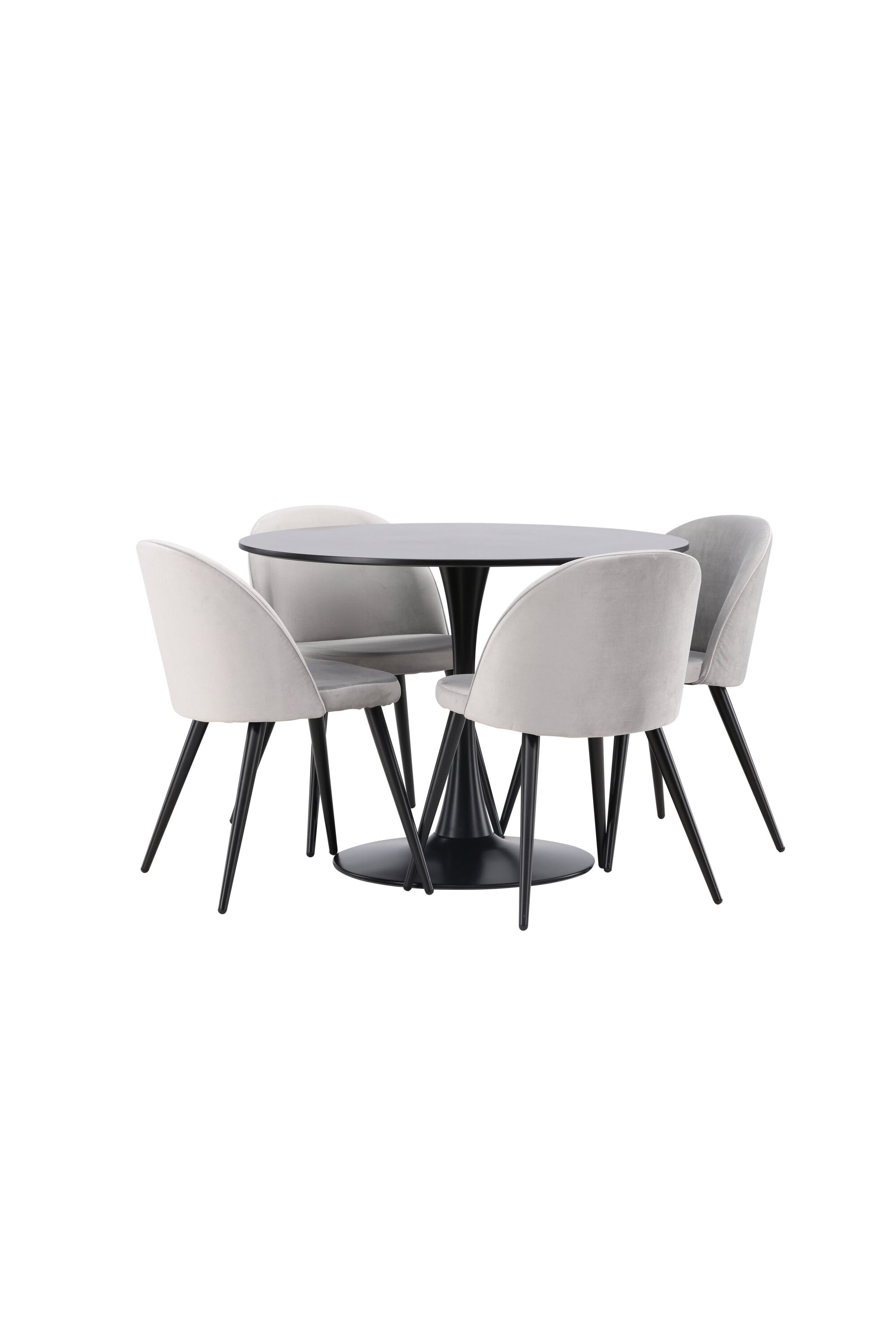 Glade Matbord med Velvet Stolarna Matgrupp