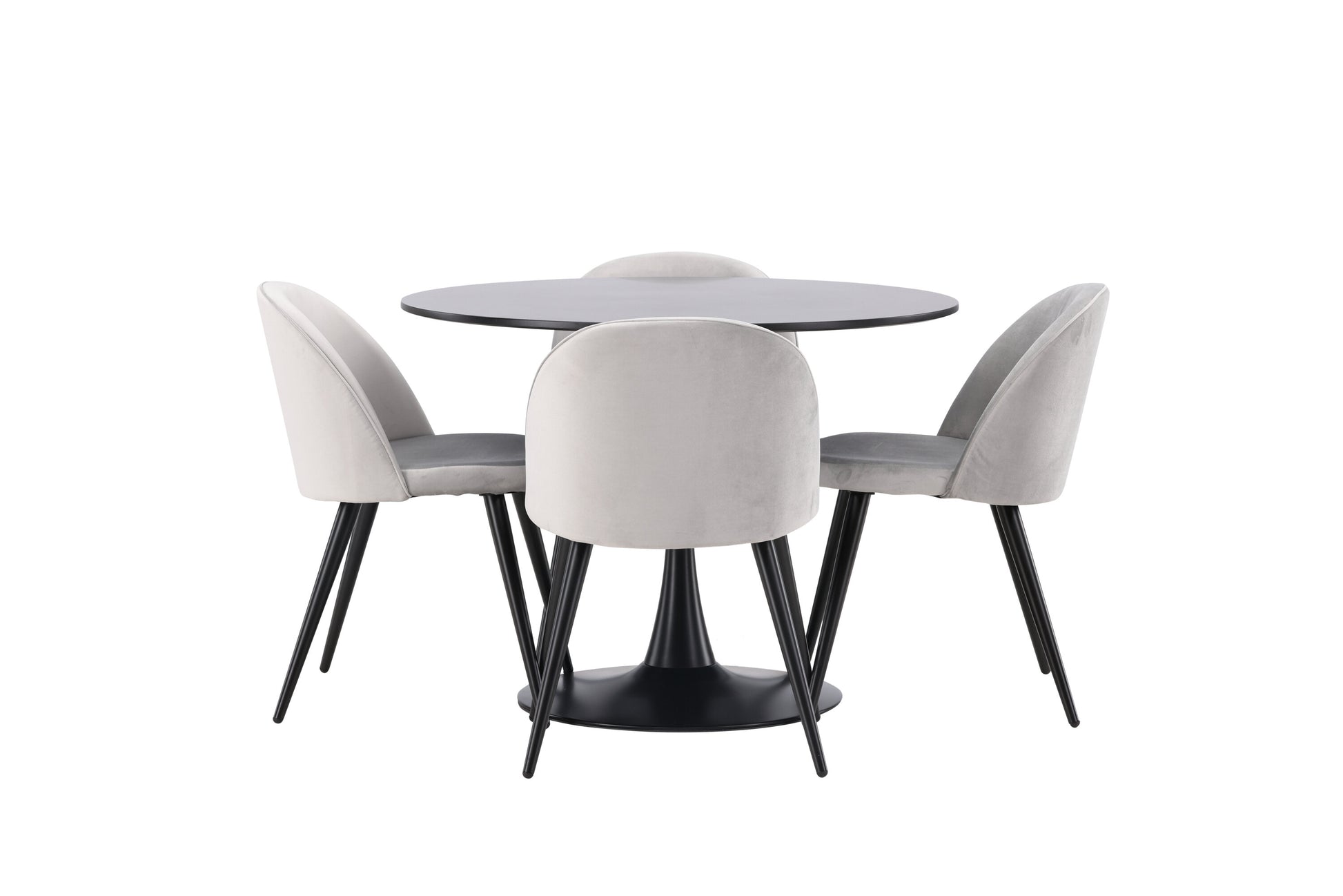 Glade Matbord med Velvet Stolarna Matgrupp