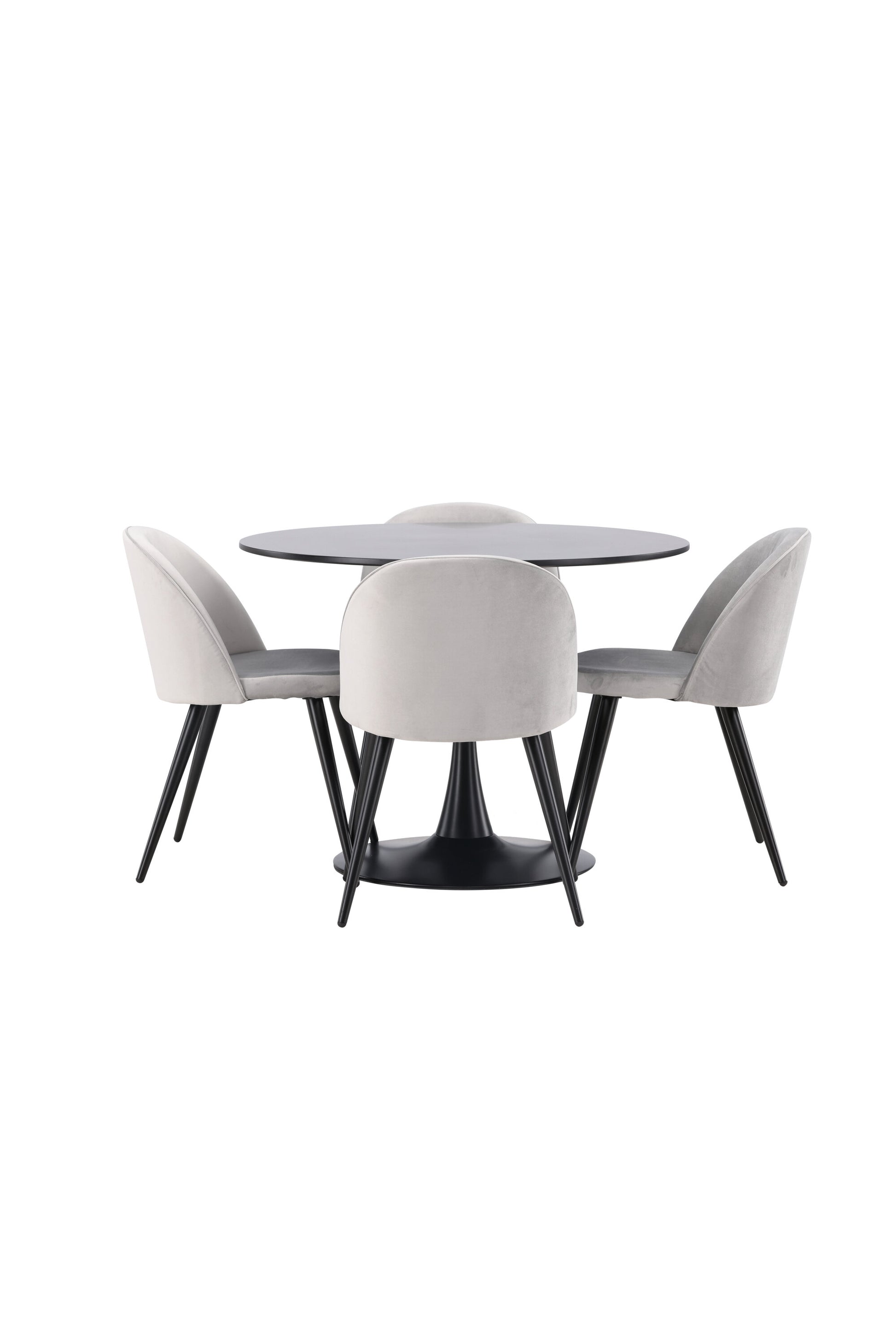 Glade Matbord med Velvet Stolarna Matgrupp