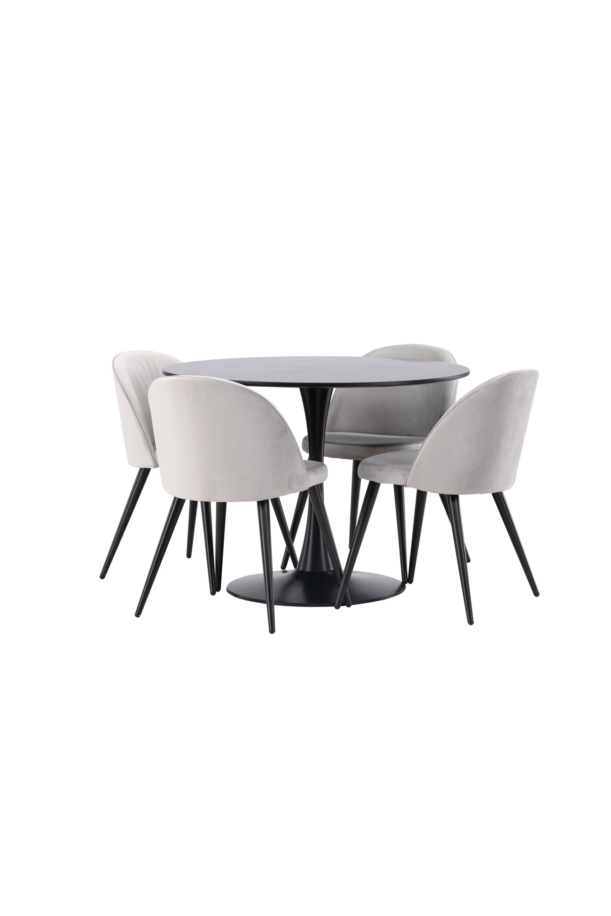 Glade Matbord med Velvet Stolarna Matgrupp