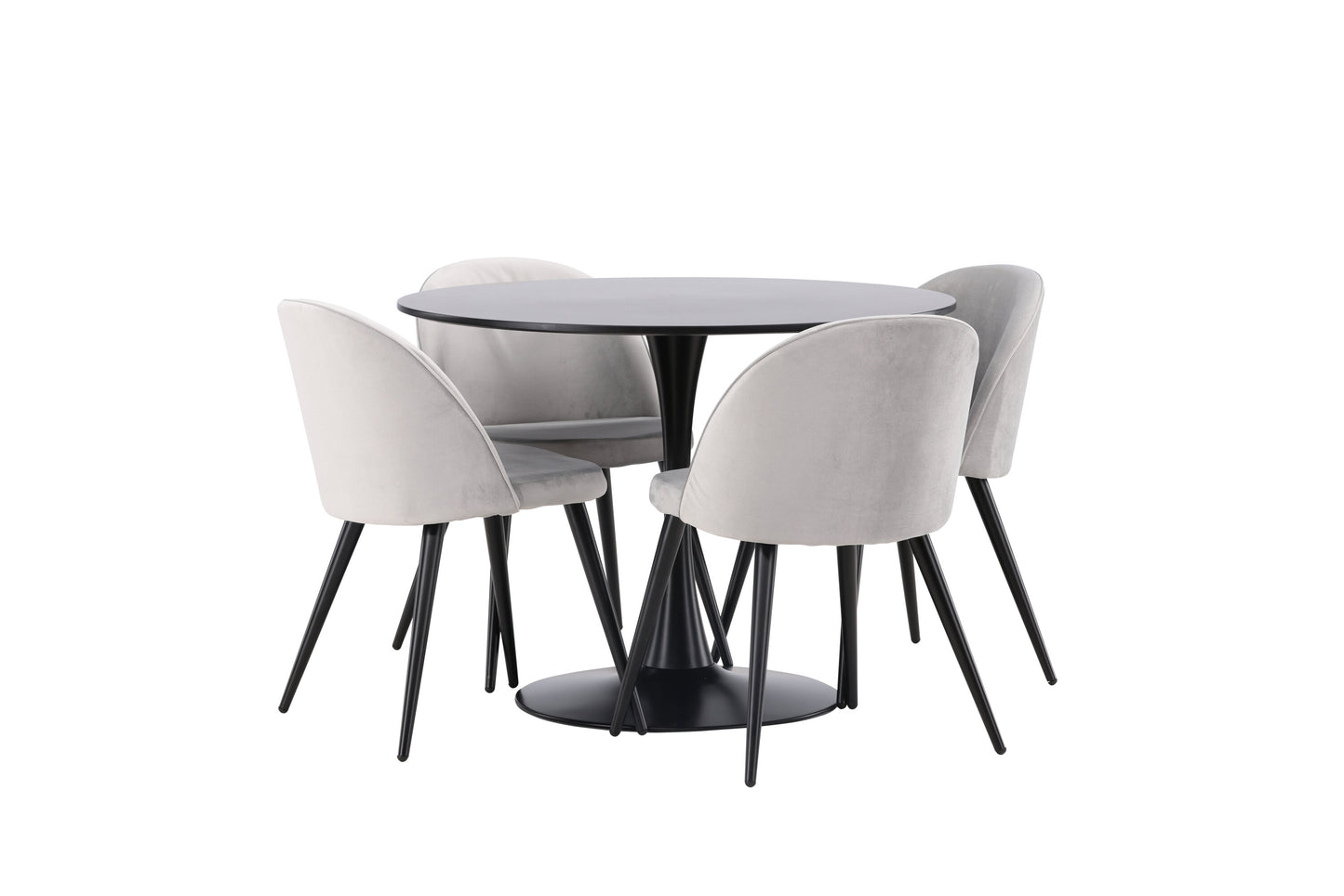 Glade Matbord med Velvet Stolarna Matgrupp