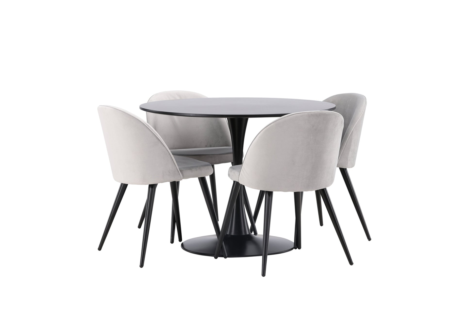 Glade Matbord med Velvet Stolarna Matgrupp