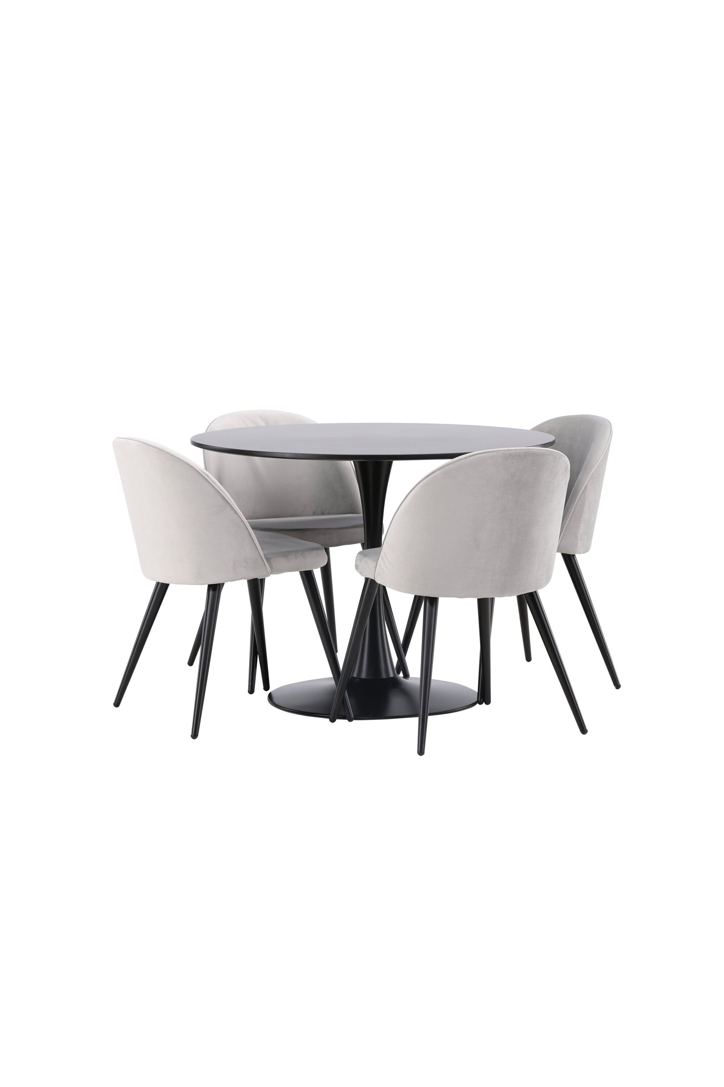 Glade Matbord med Velvet Stolarna Matgrupp