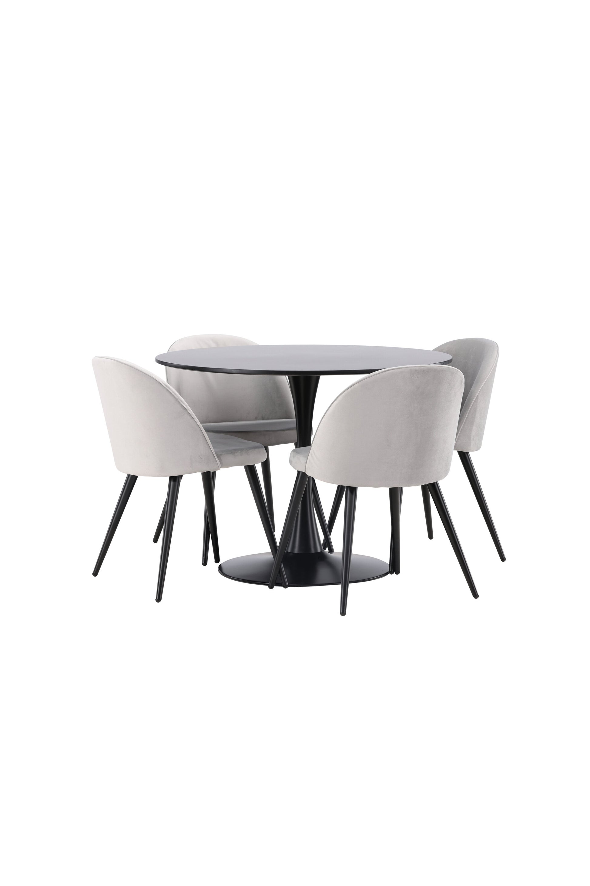 Glade Matbord med Velvet Stolarna Matgrupp