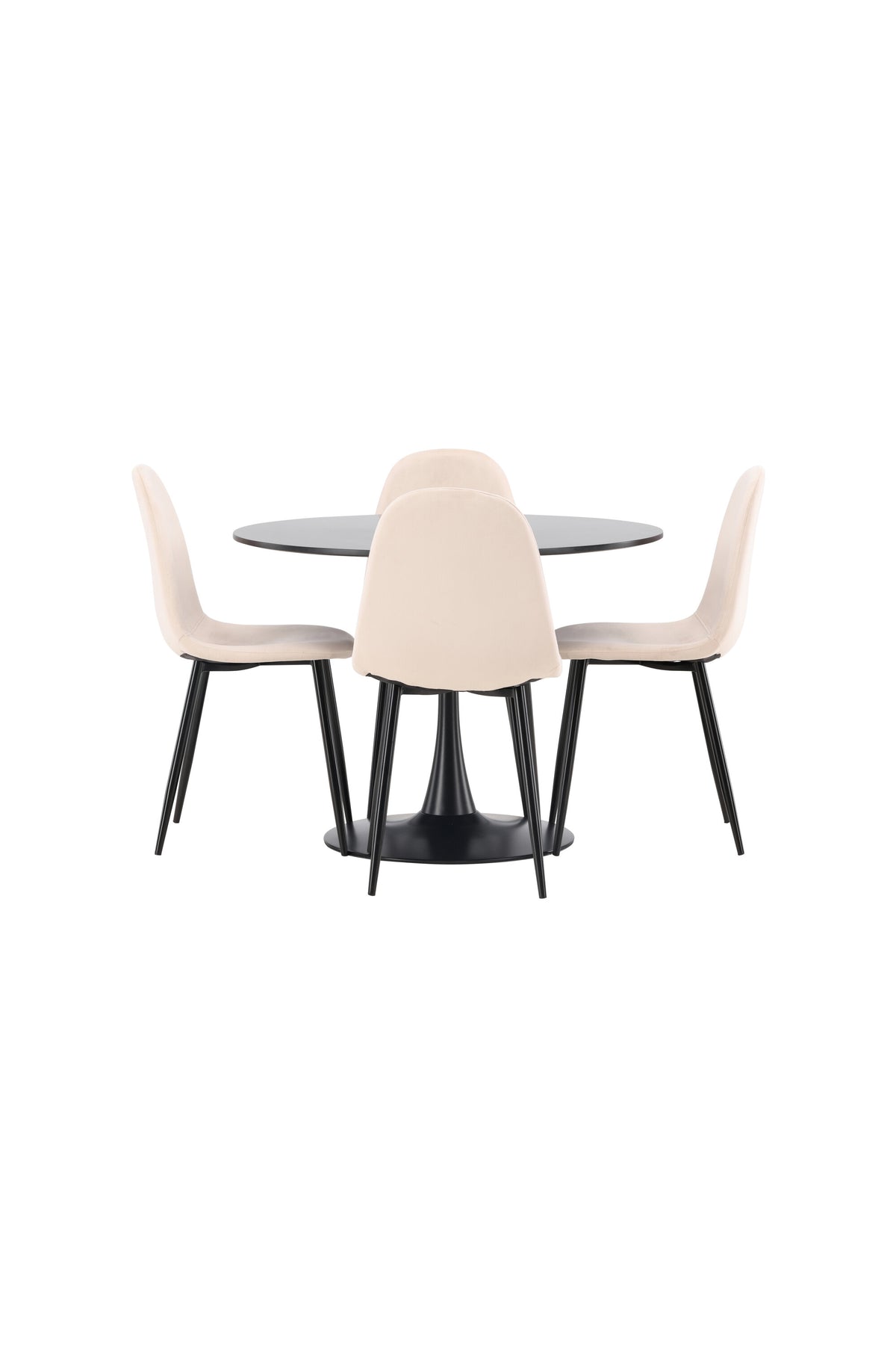 Glade Matbord med Polar Stolarna – Bord: ⌀100 Stol: 53,3x88x42,5