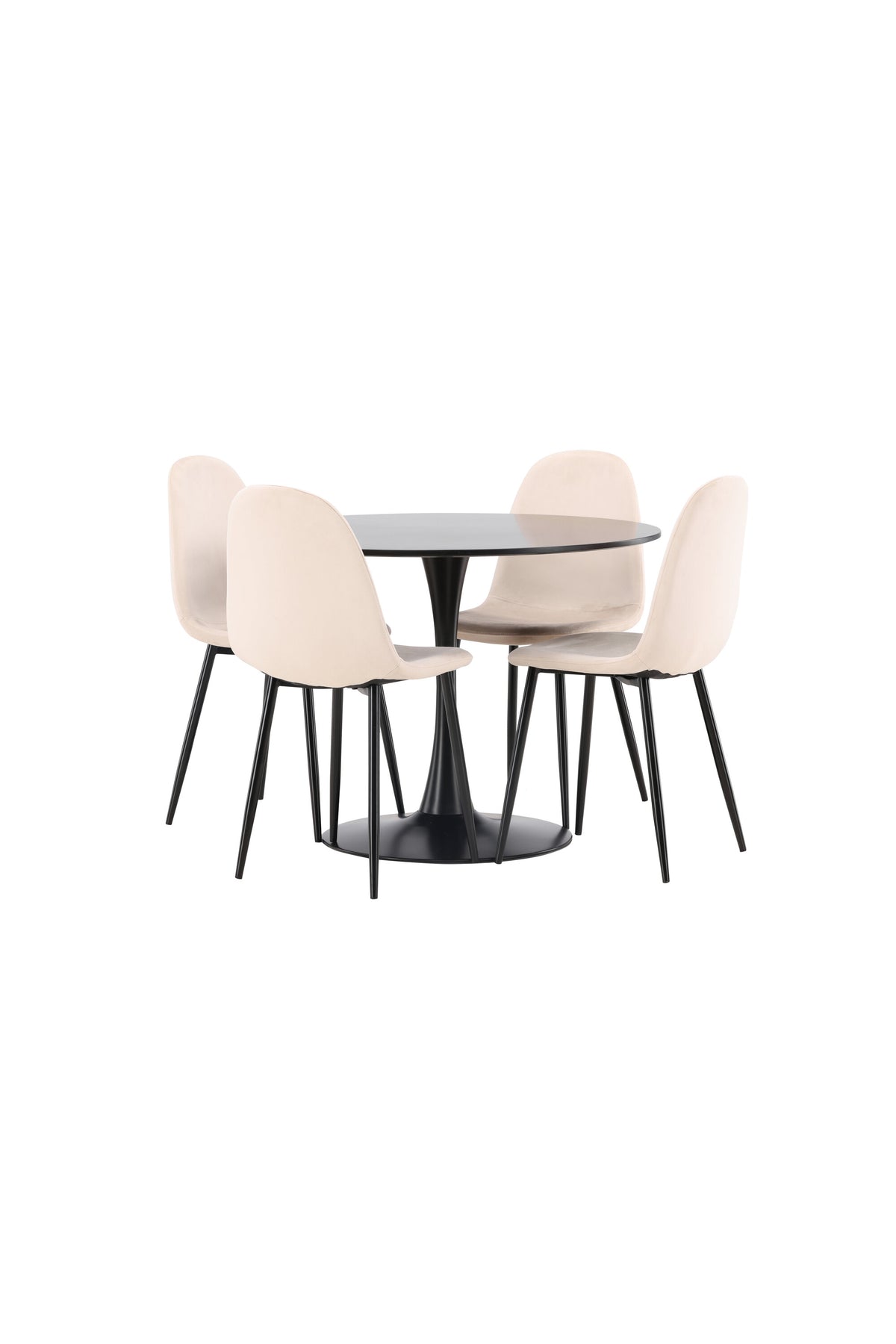 Glade Matbord med Polar Stolarna – Bord: ⌀100 Stol: 53,3x88x42,5