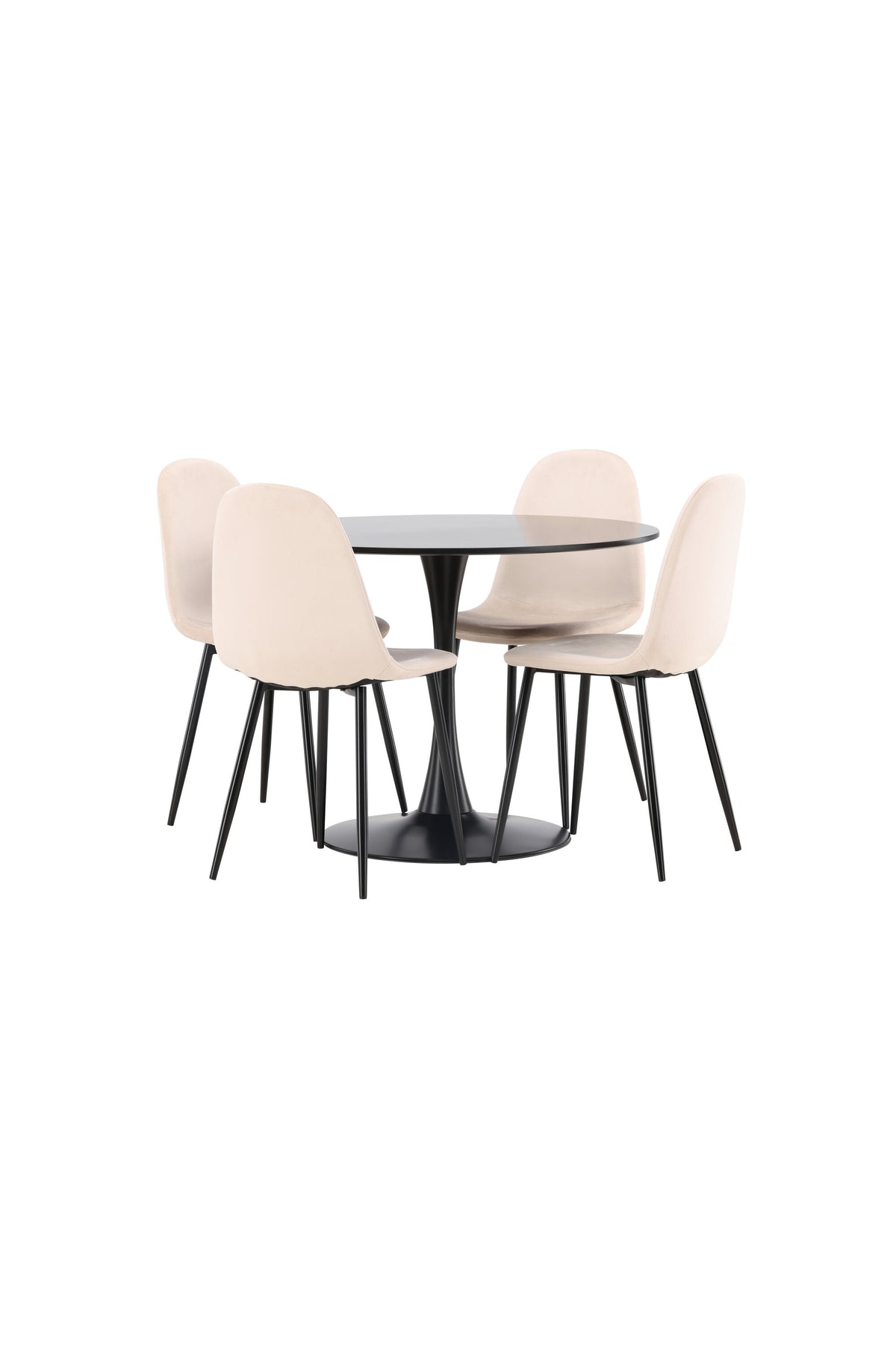 Glade Matbord med Polar Stolarna – Bord: ⌀100 Stol: 53,3x88x42,5