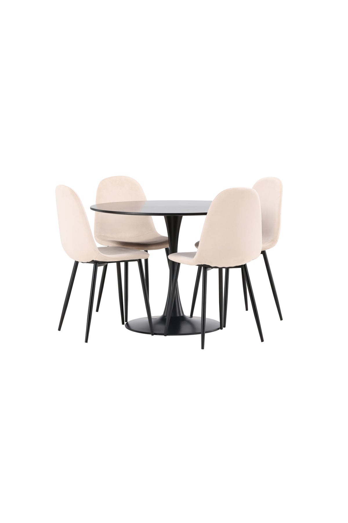 Glade Matbord med Polar Stolarna – Bord: ⌀100 Stol: 53,3x88x42,5