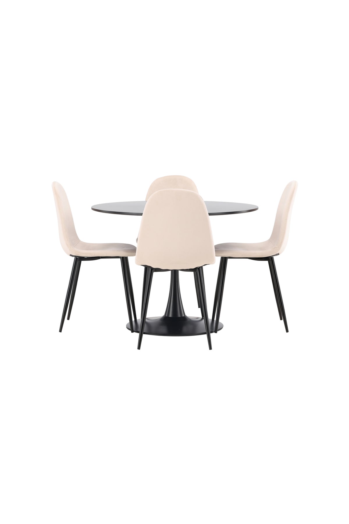 Glade Matbord med Polar Stolarna – Bord: ⌀100 Stol: 53,3x88x42,5