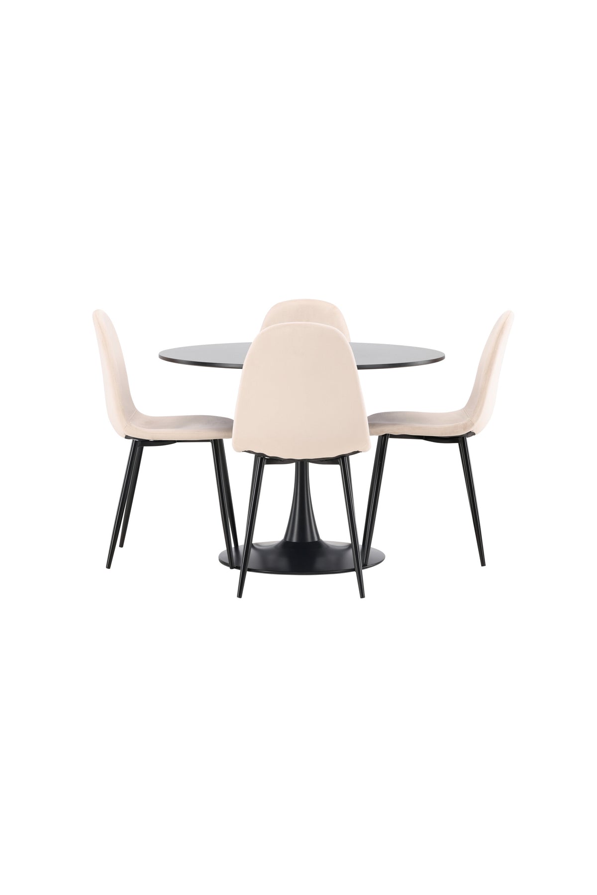 Glade Matbord med Polar Stolarna – Bord: ⌀100 Stol: 53,3x88x42,5