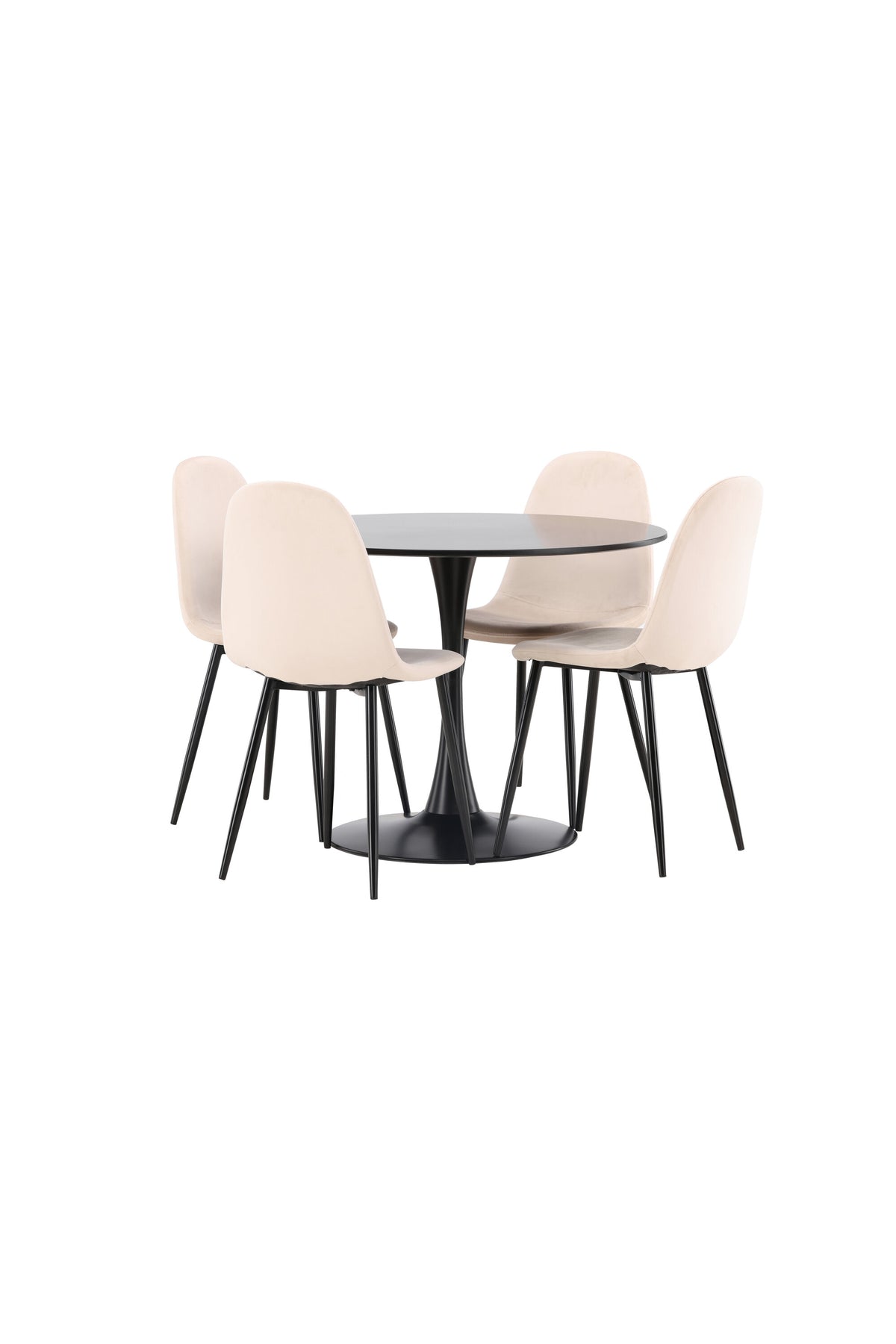 Glade Matbord med Polar Stolarna – Bord: ⌀100 Stol: 53,3x88x42,5