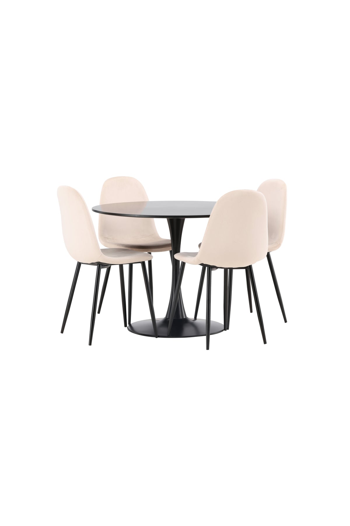 Glade Matbord med Polar Stolarna – Bord: ⌀100 Stol: 53,3x88x42,5
