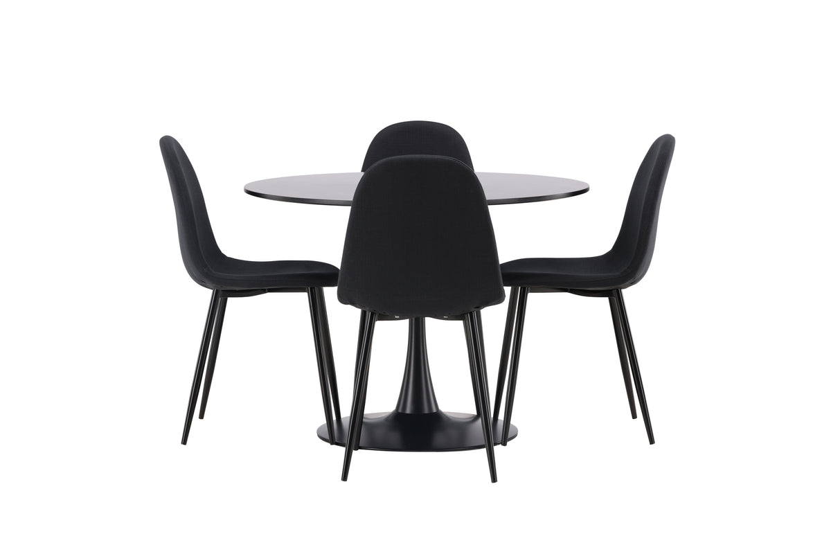 Glade Matbord med Polar Stolarna – Bord: ⌀100 Stol: 53x87x44