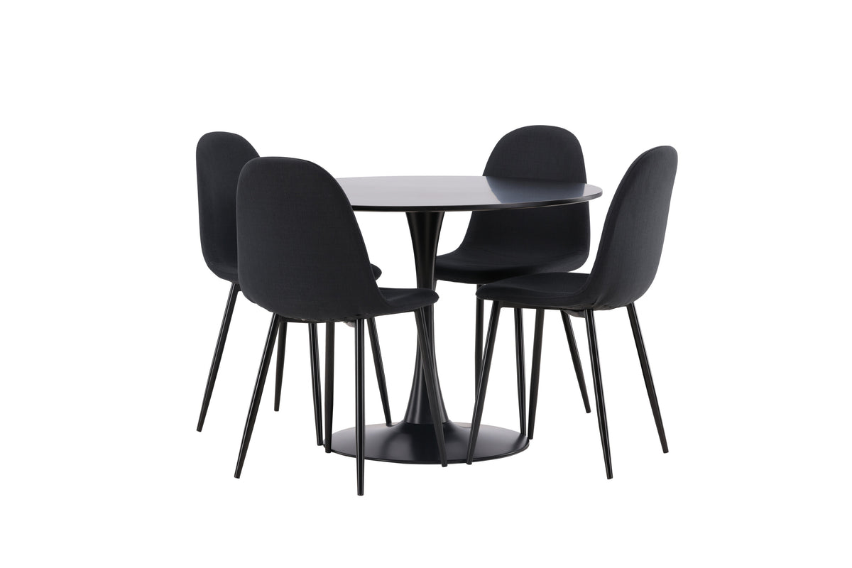Glade Matbord med Polar Stolarna – Bord: ⌀100 Stol: 53x87x44