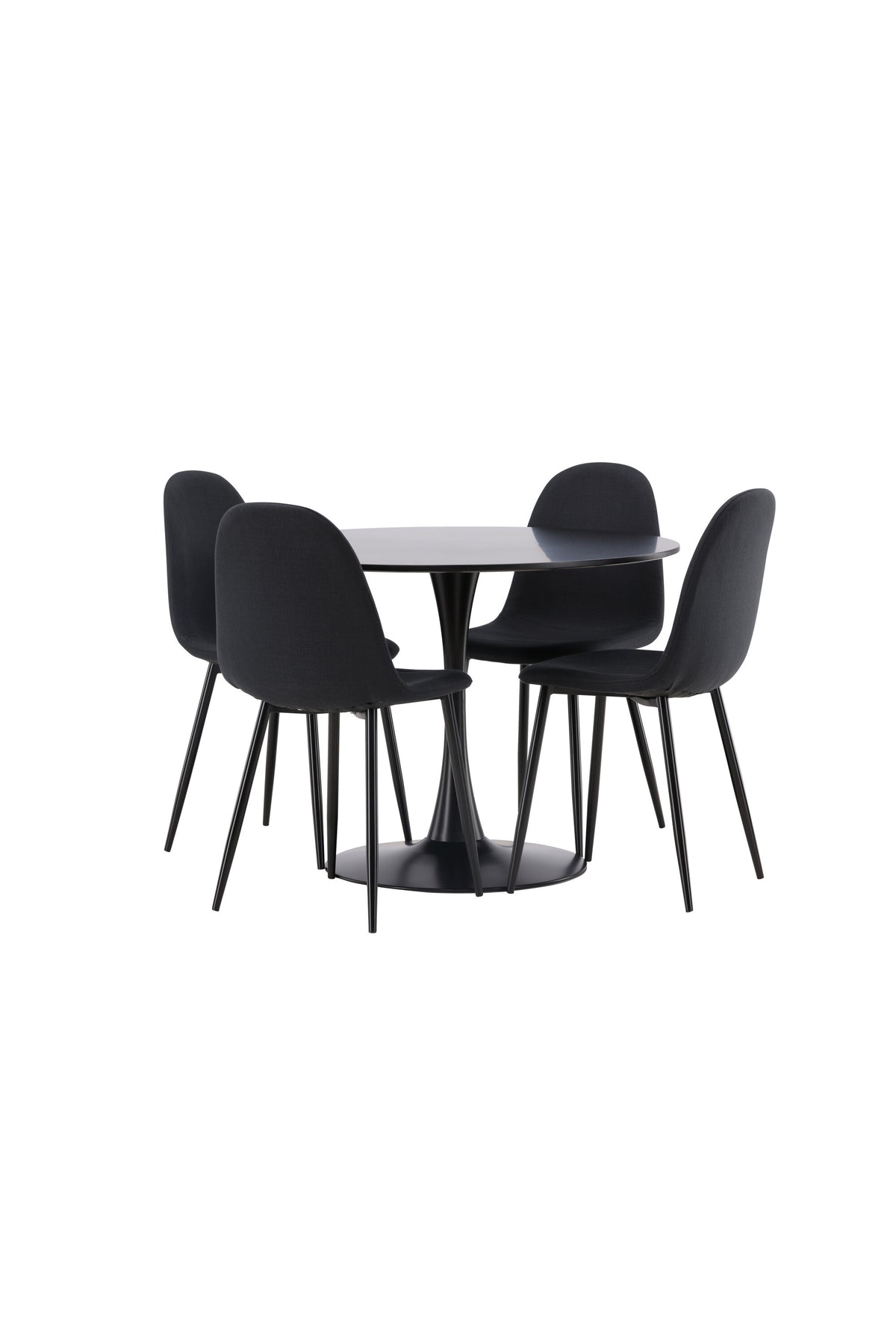 Glade Matbord med Polar Stolarna – Bord: ⌀100 Stol: 53x87x44
