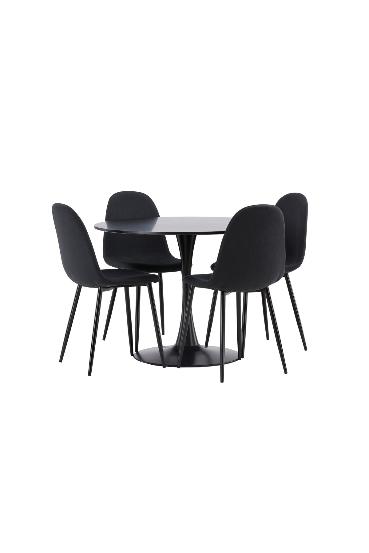 Glade Matbord med Polar Stolarna – Bord: ⌀100 Stol: 53x87x44