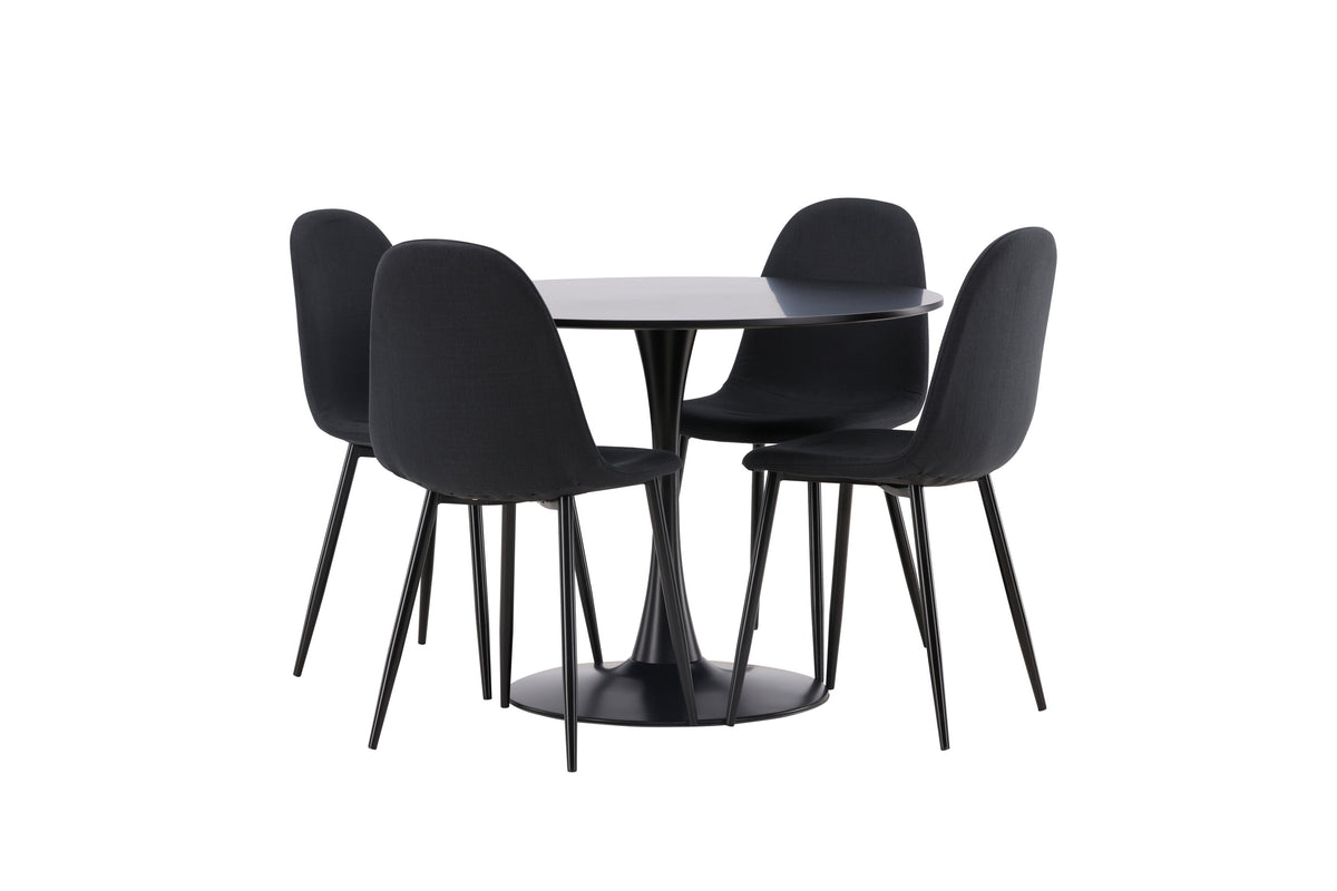 Glade Matbord med Polar Stolarna – Bord: ⌀100 Stol: 53x87x44