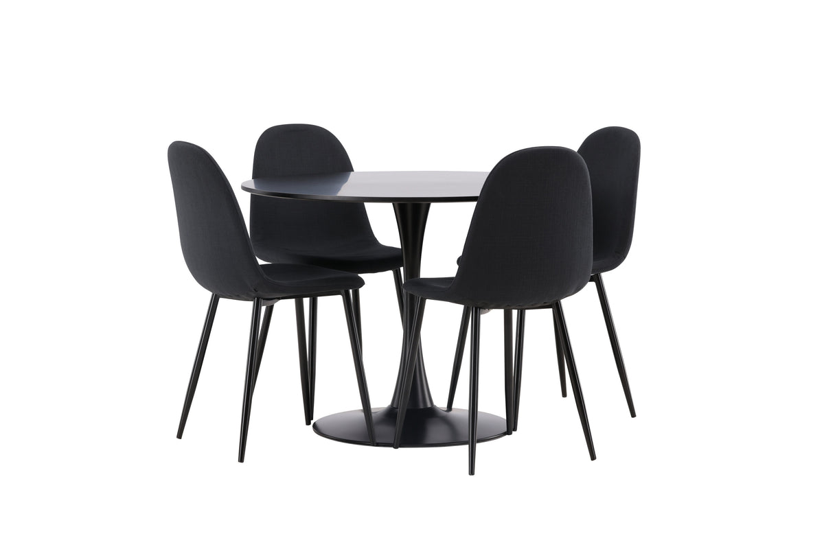 Glade Matbord med Polar Stolarna – Bord: ⌀100 Stol: 53x87x44