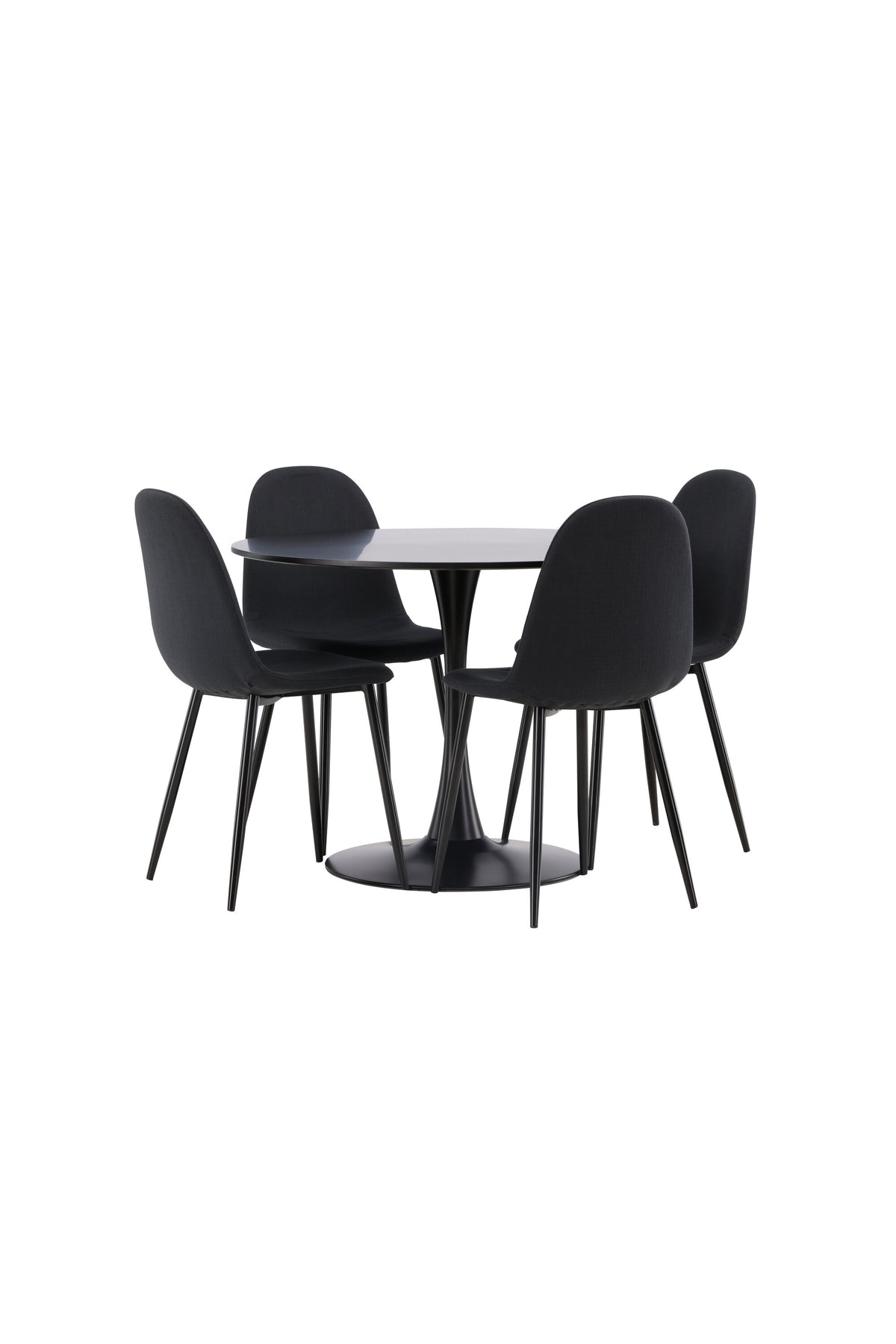 Glade Matbord med Polar Stolarna – Bord: ⌀100 Stol: 53x87x44