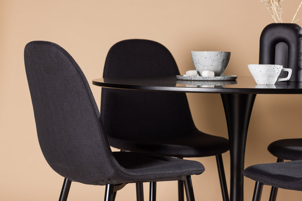 Glade Matbord med Polar Stolarna – Bord: ⌀100 Stol: 53x87x44