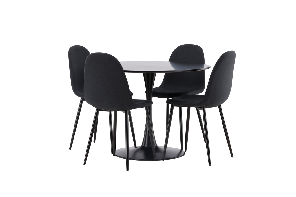 Glade Matbord med Polar Stolarna – Bord: ⌀100 Stol: 53x87x44