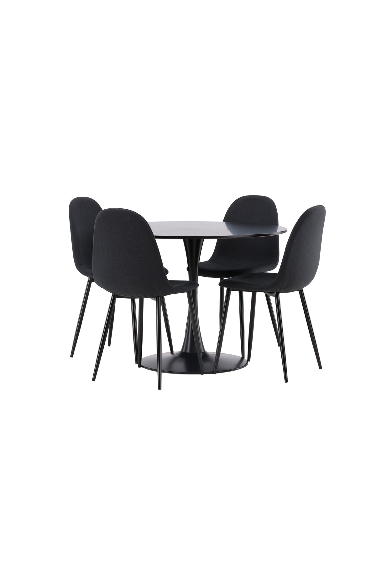 Glade Matbord med Polar Stolarna – Bord: ⌀100 Stol: 53x87x44