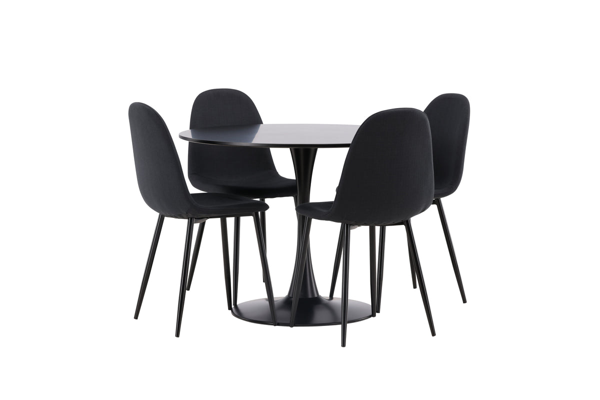 Glade Matbord med Polar Stolarna – Bord: ⌀100 Stol: 53x87x44