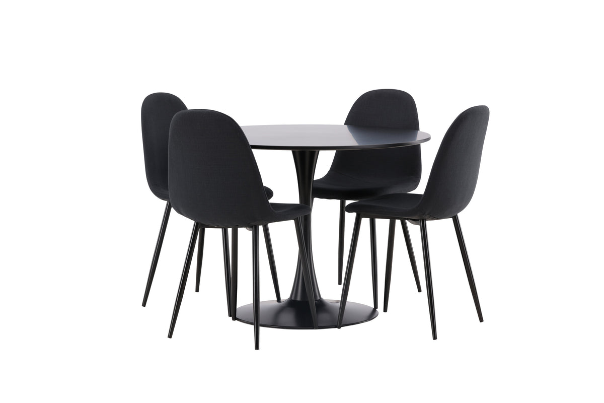 Glade Matbord med Polar Stolarna – Bord: ⌀100 Stol: 53x87x44